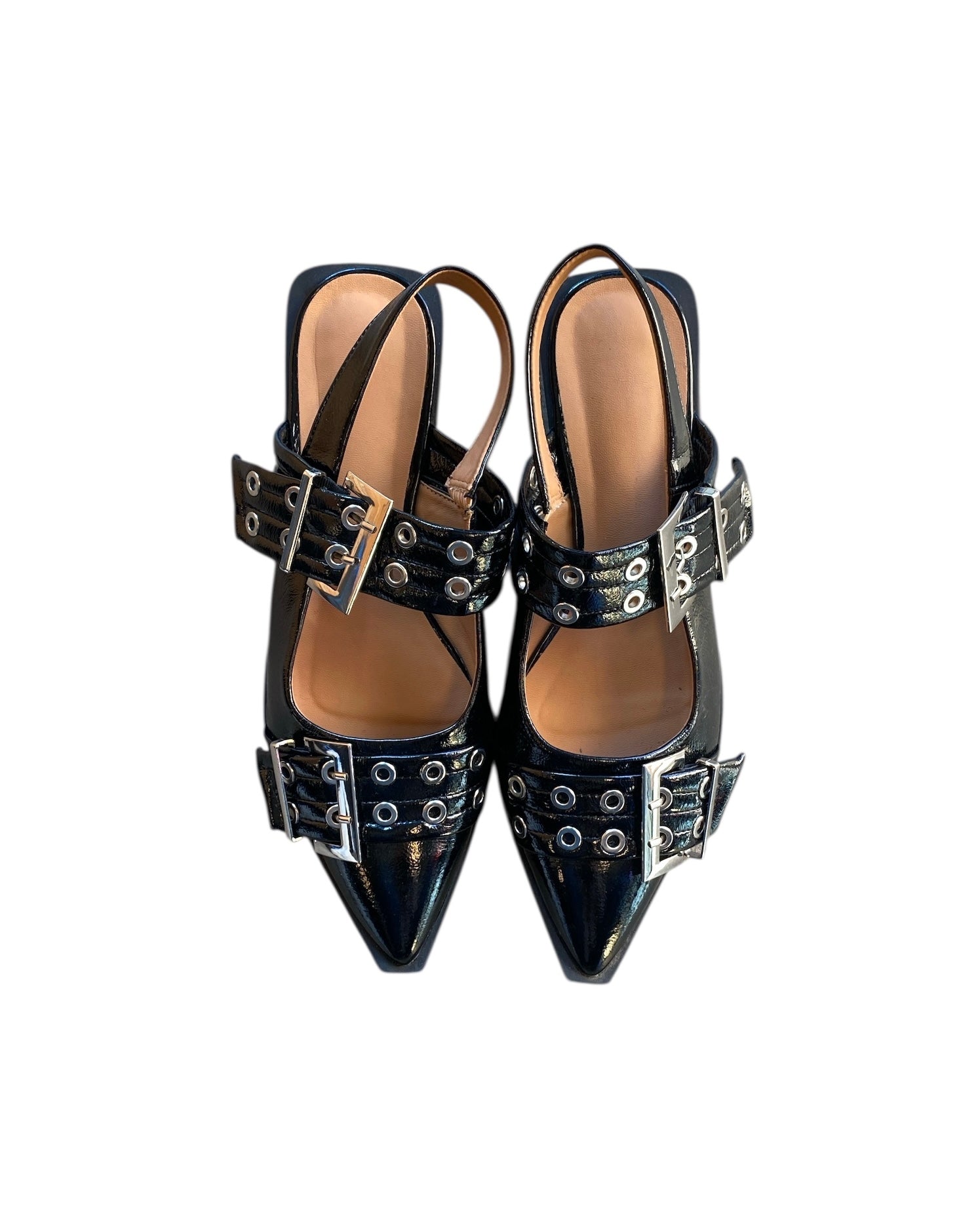 black grommet pointed flat, 9.5