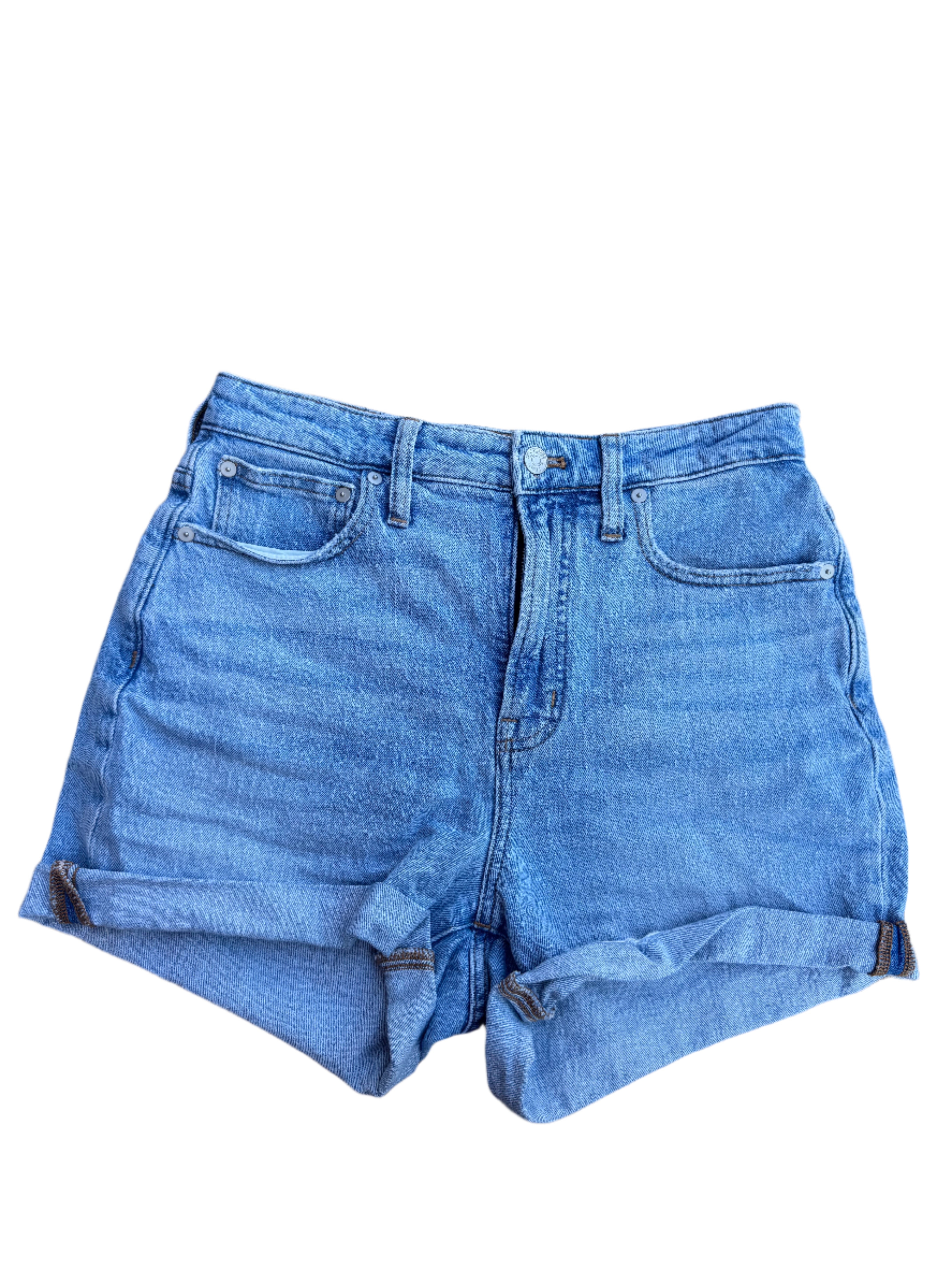 blue madewell jean shorts, 27