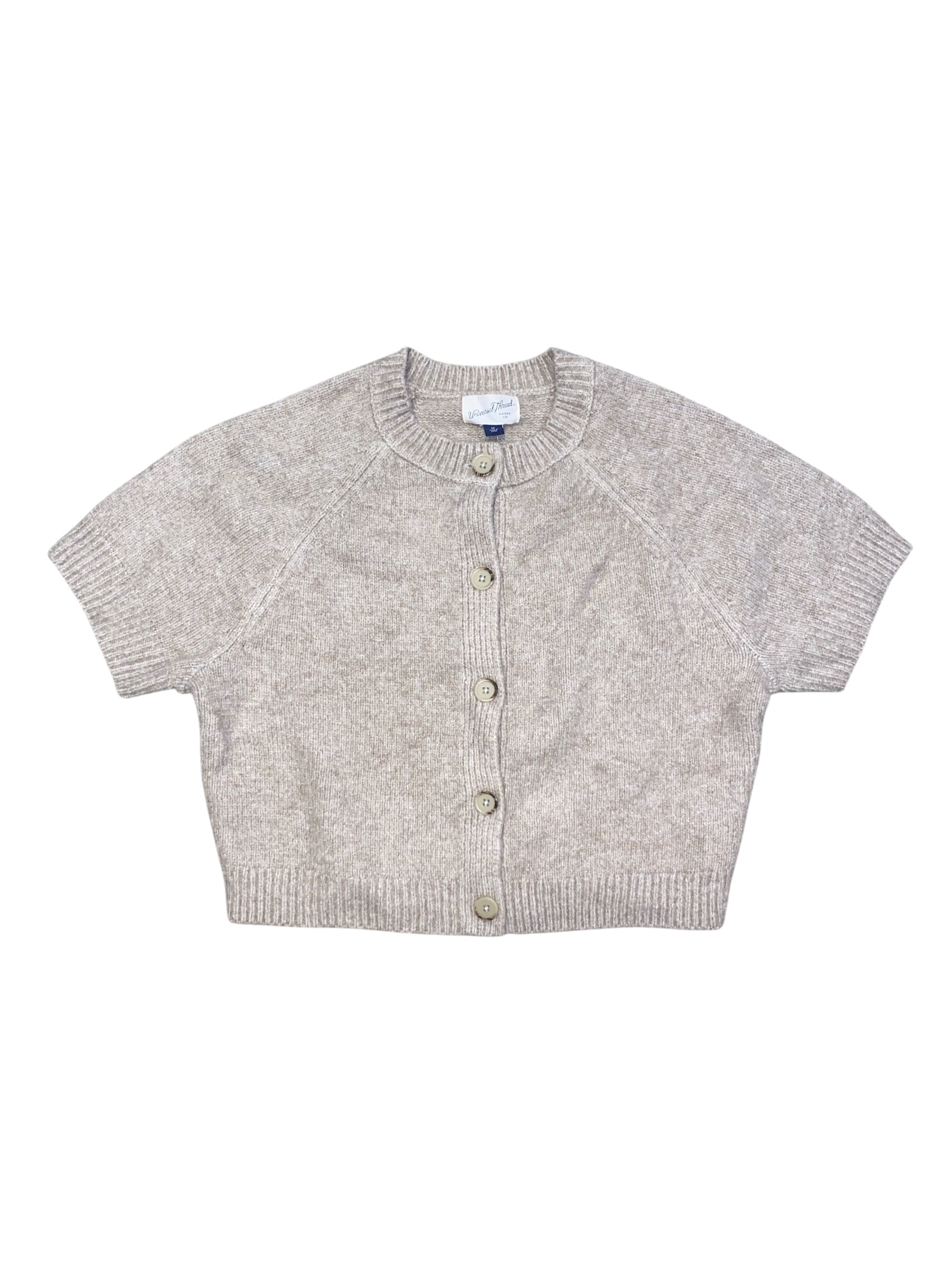 tan universal thread nwt ss cardigan, m