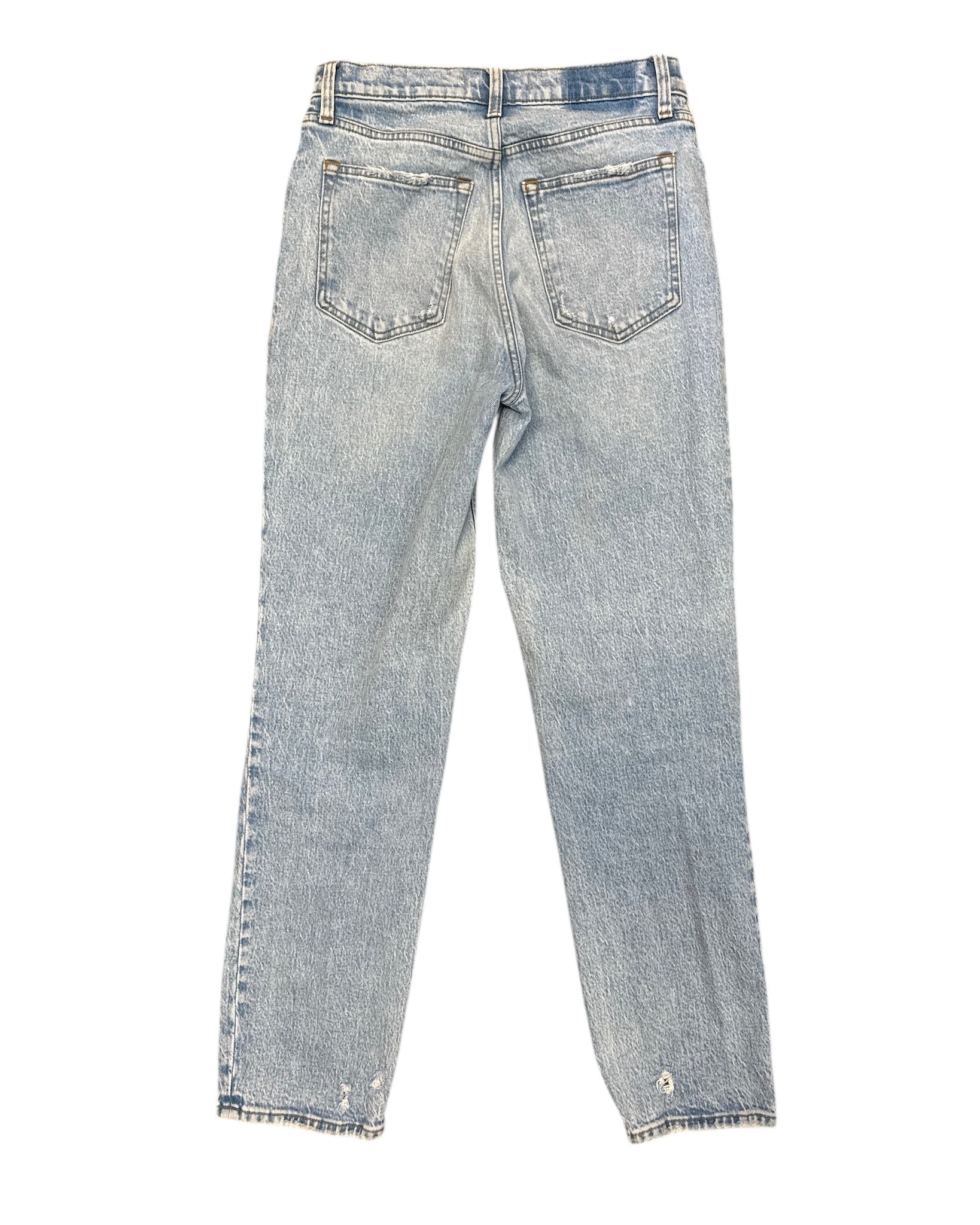 light blue abercrombie 90s straight ultra high rise jeans, 28/6r