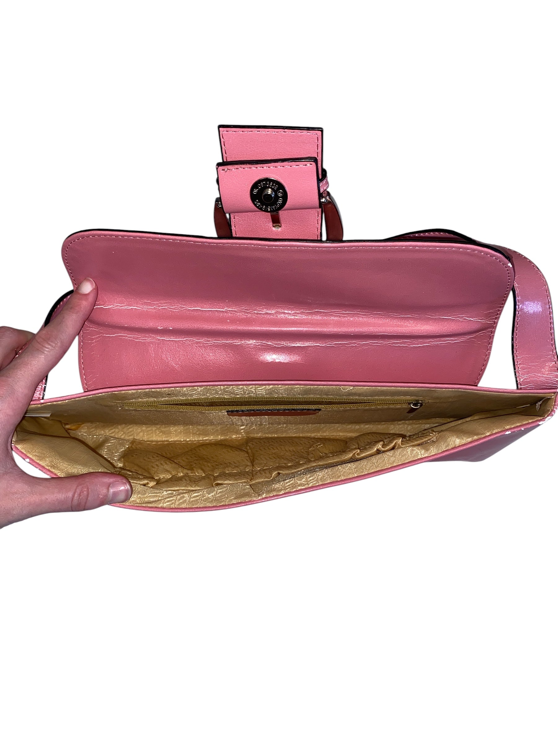 Pink Patent leather mini shoulder bag