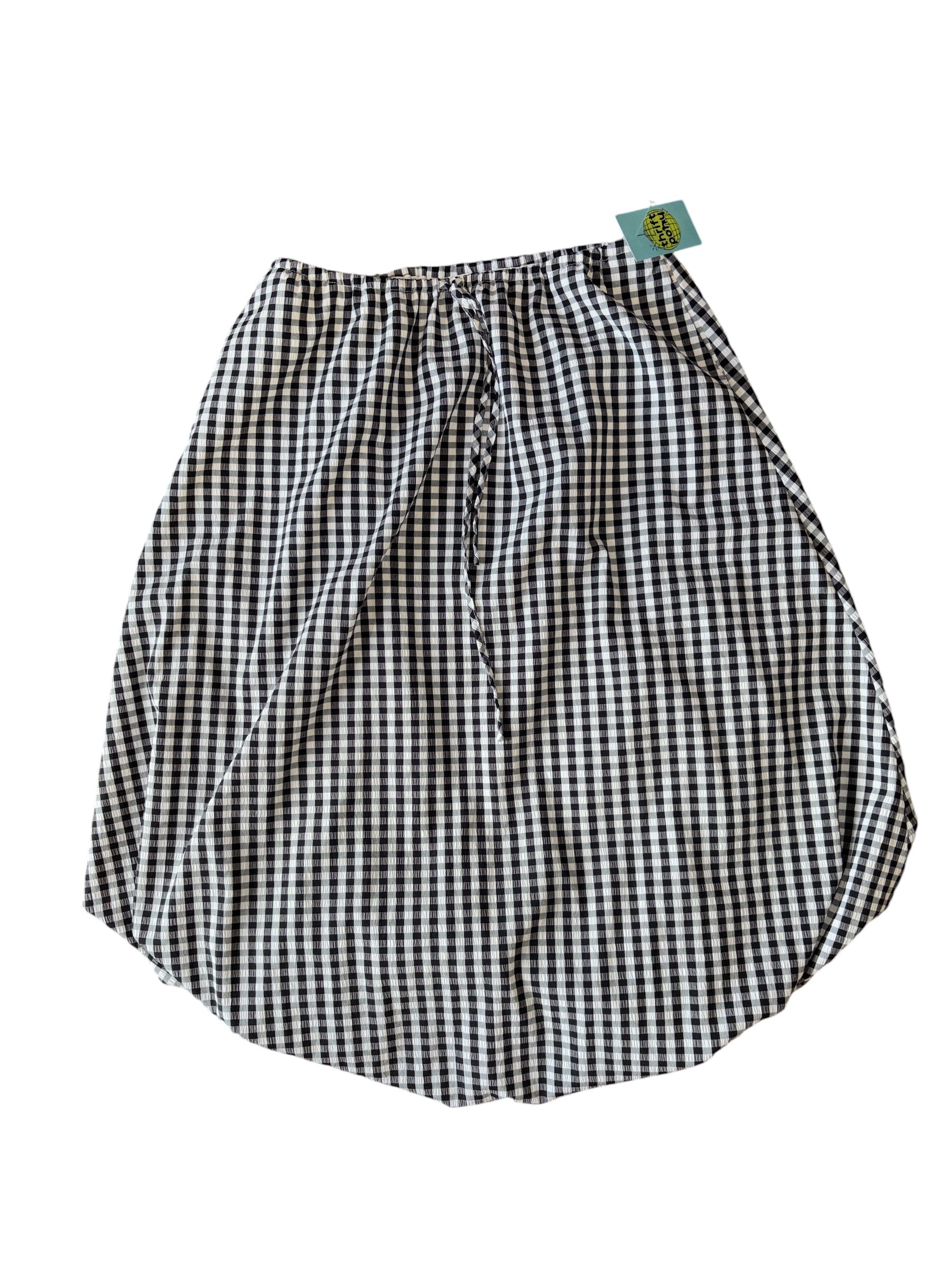 black white emerson lang bubble gingham skirt, xl