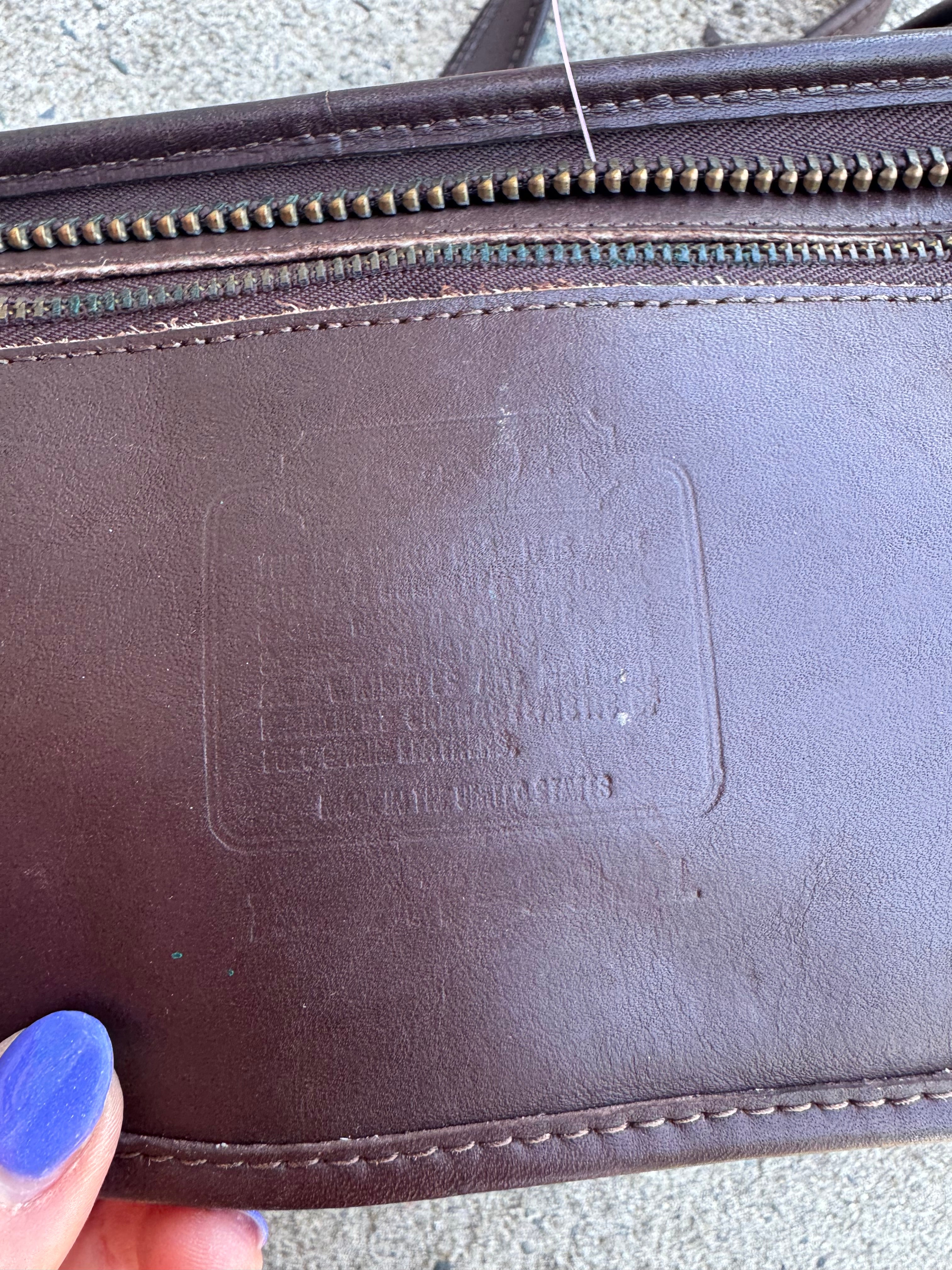 Brown Coach Vtg flap crossbody 9951