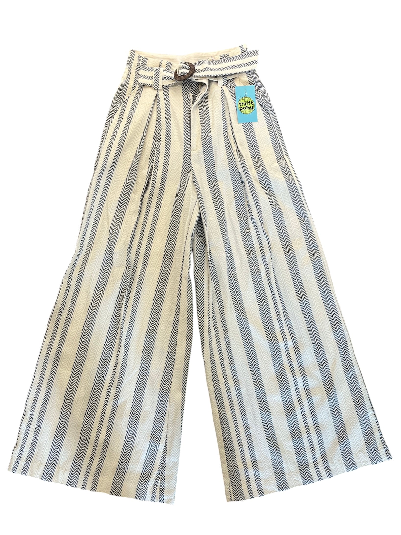white blue free people striped chevron pants, 2
