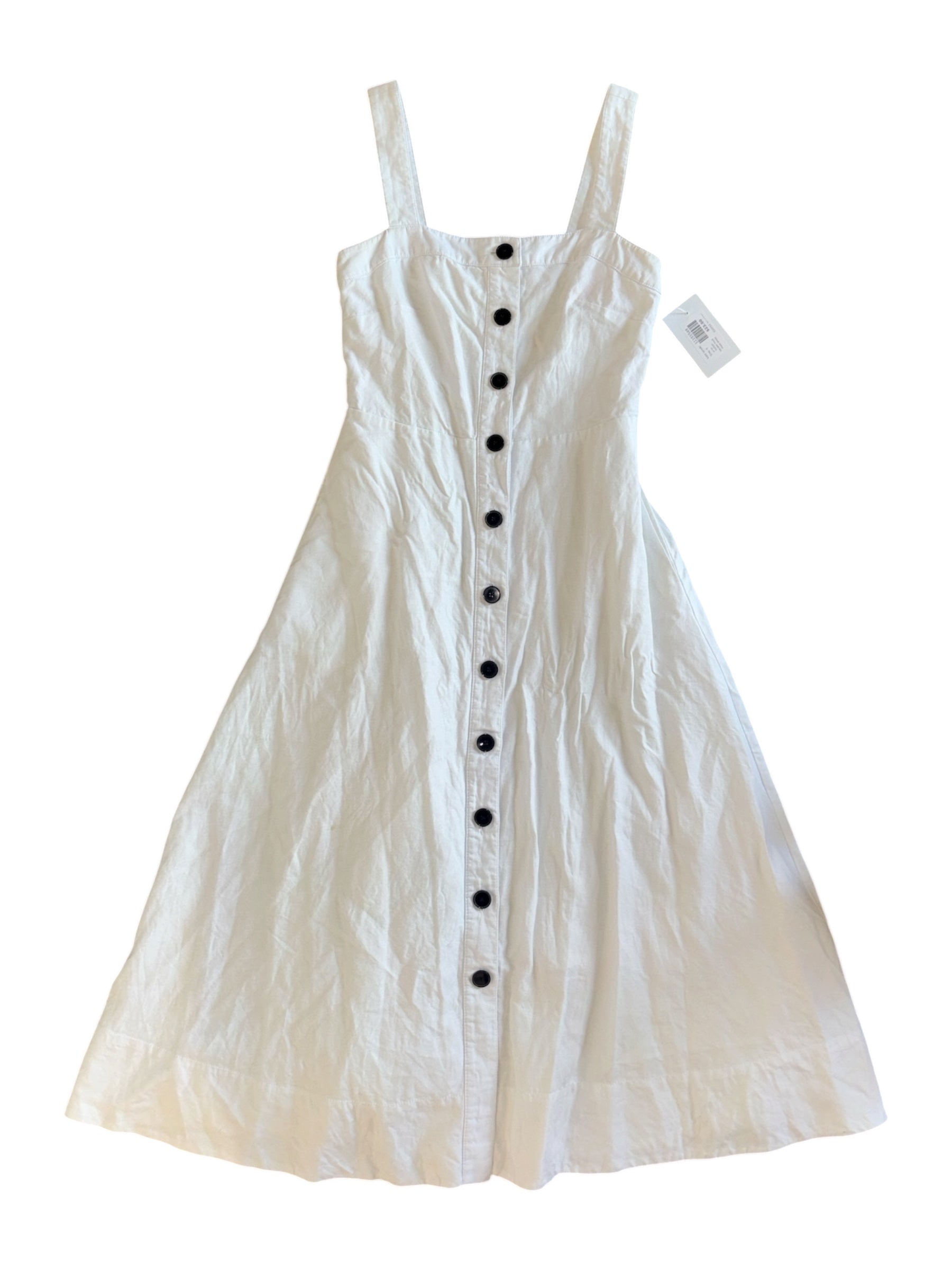 white kate spade button square neck maxi dress, 4