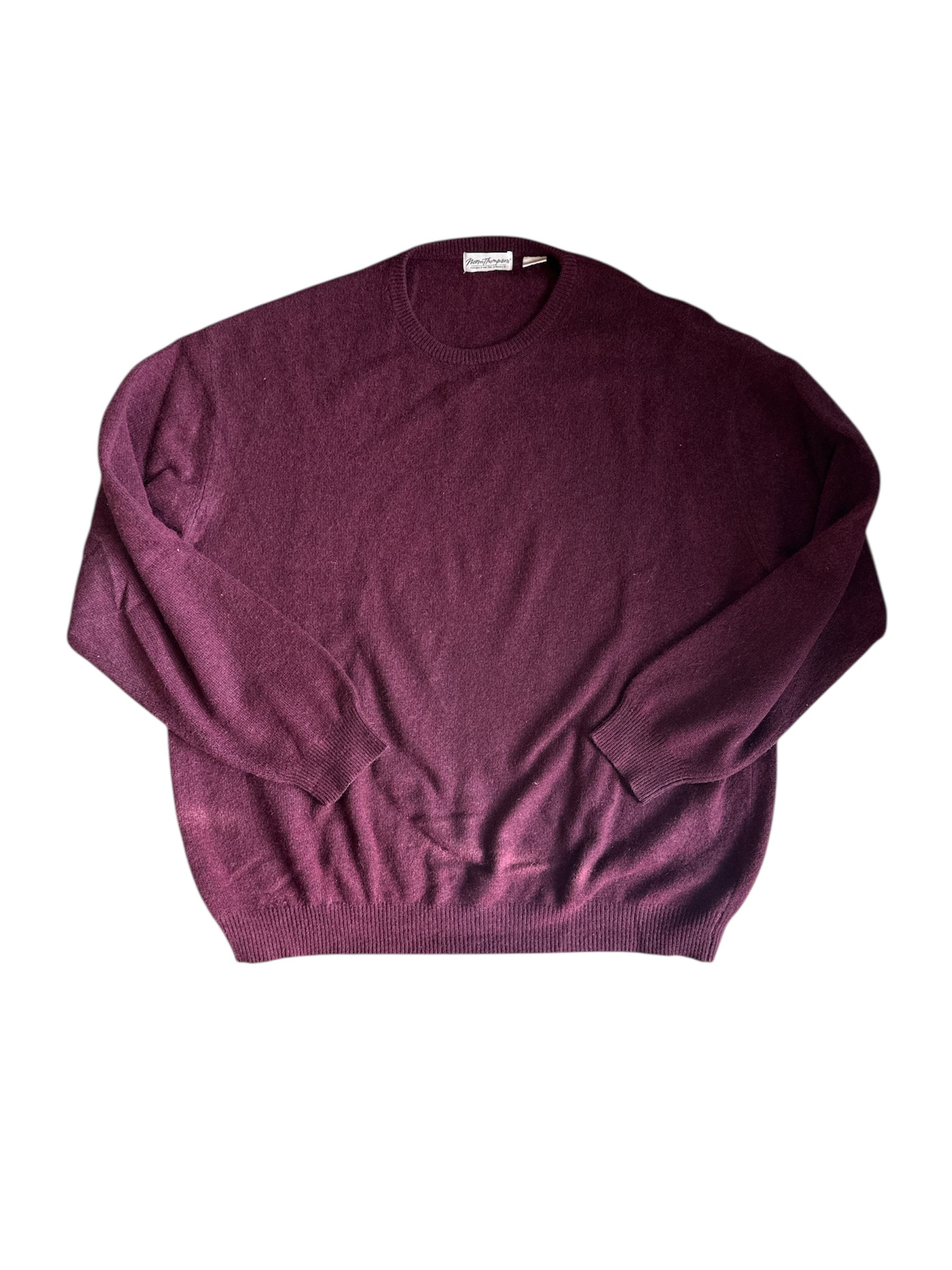 Maroon Norm thompson 100% cashmere sweater vtg, Xxl