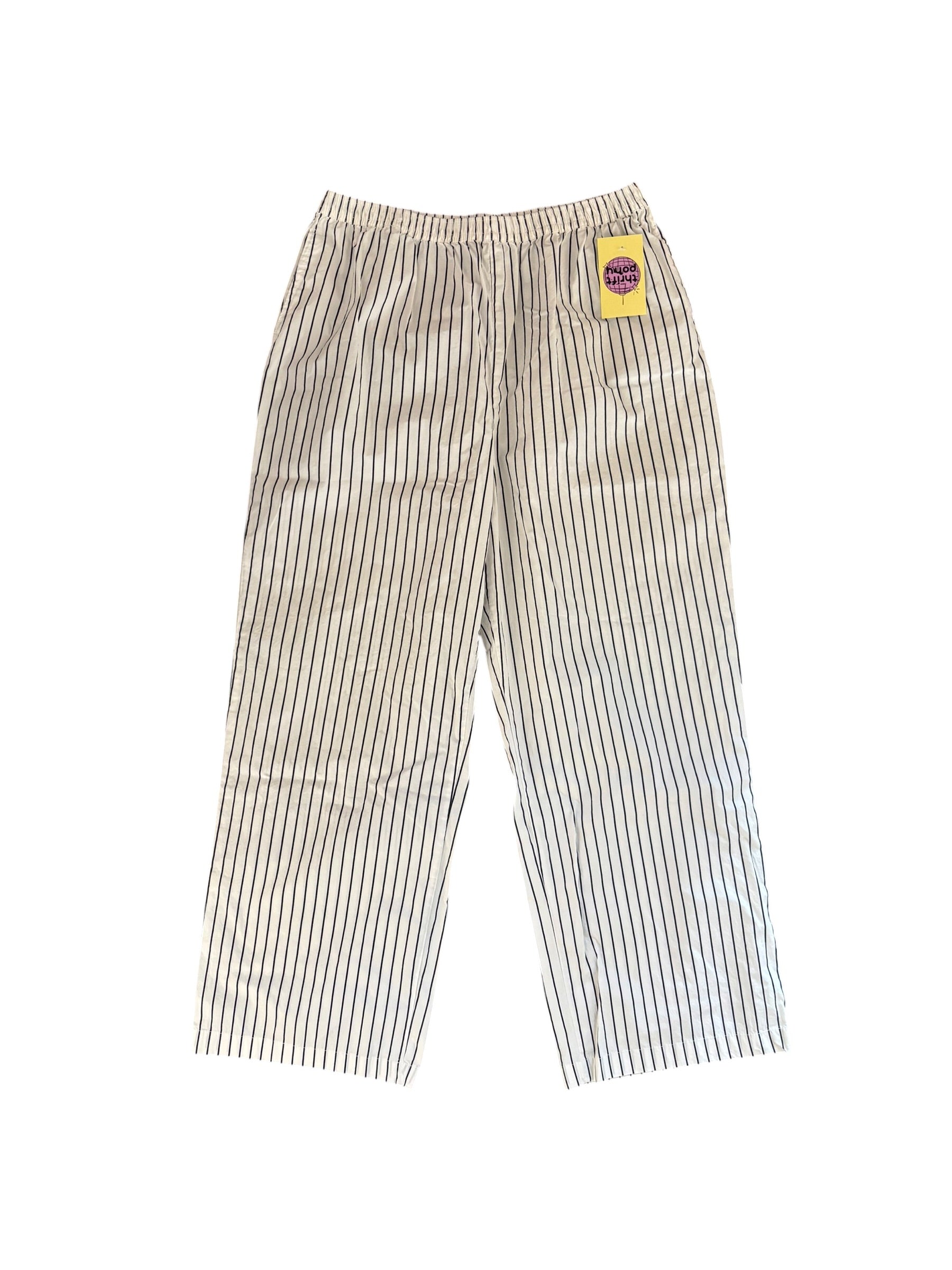 White black Better / together Striped pants, Xl