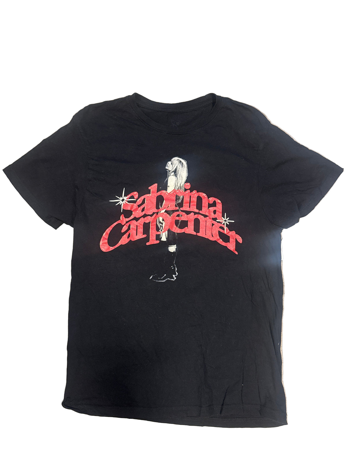 black sabrina carpenter tshirt, L
