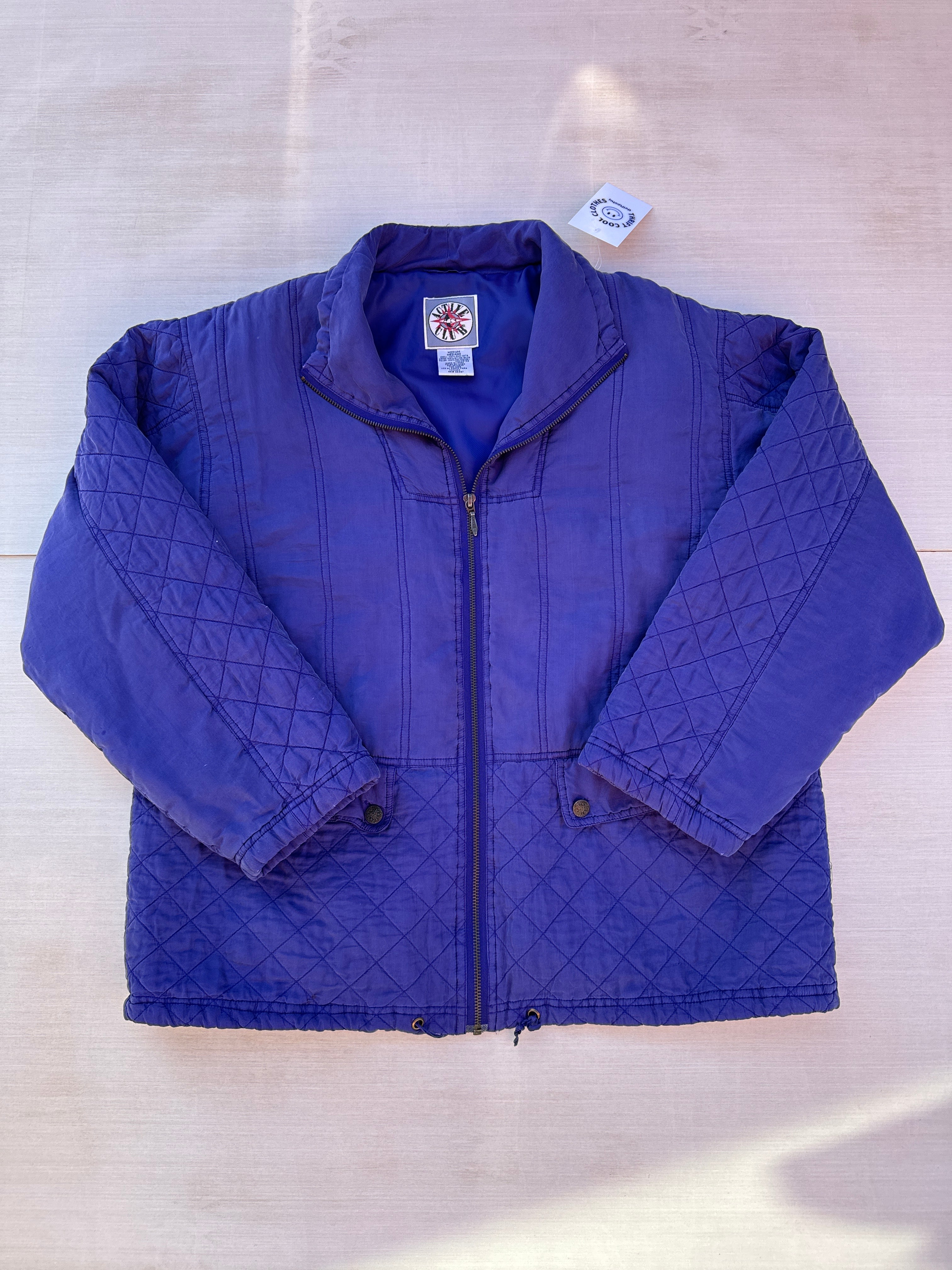 purple active club silk puffer, m
