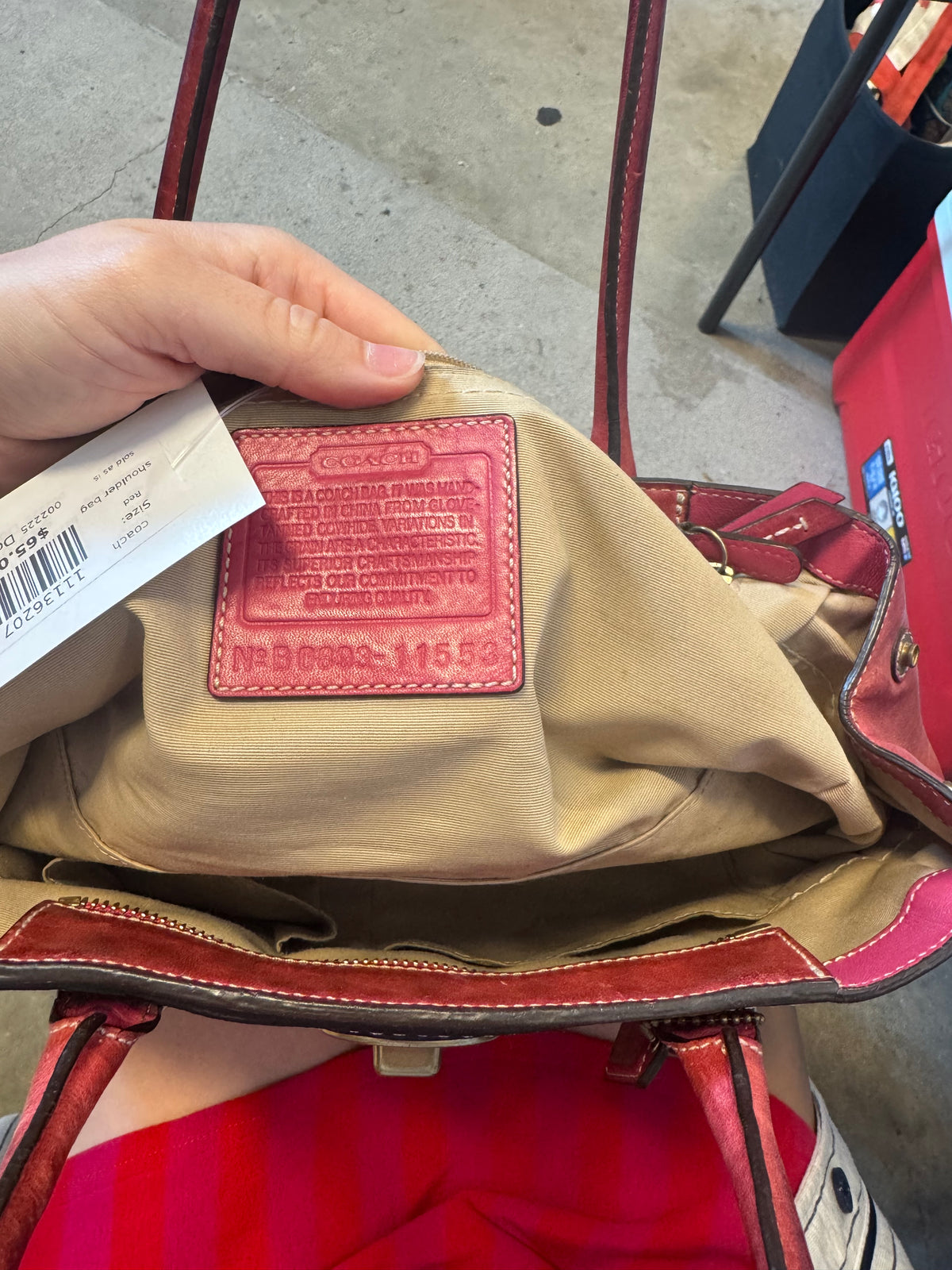 Red coach madeline shoulder bag B0893 11553