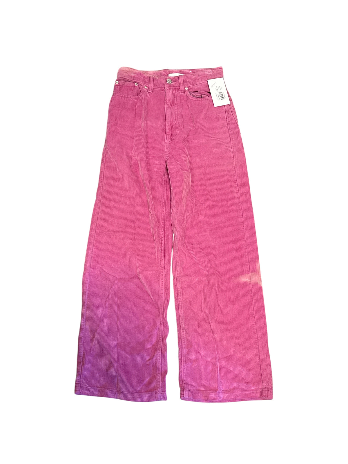 pink bdg cord wide leg pants, 26