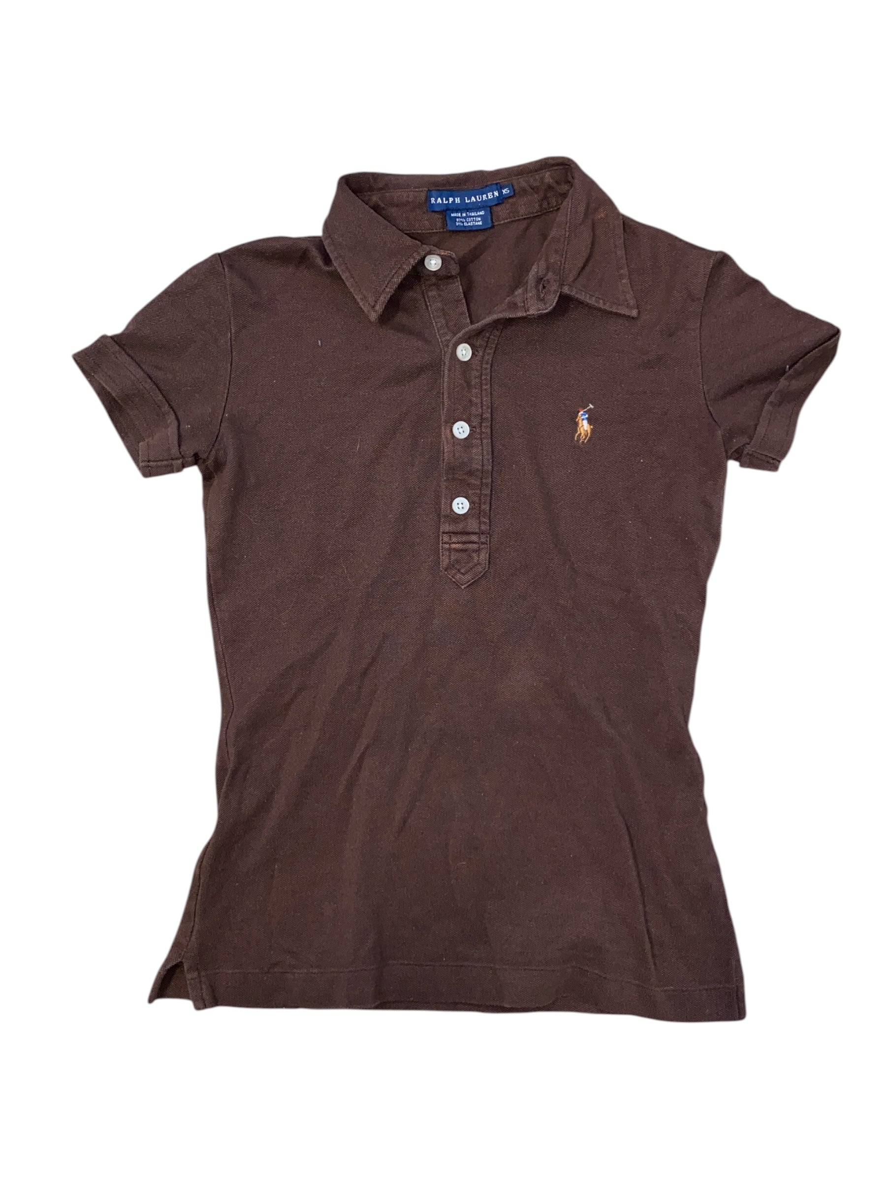 Brown Ralph Lauren Polo top, XS
