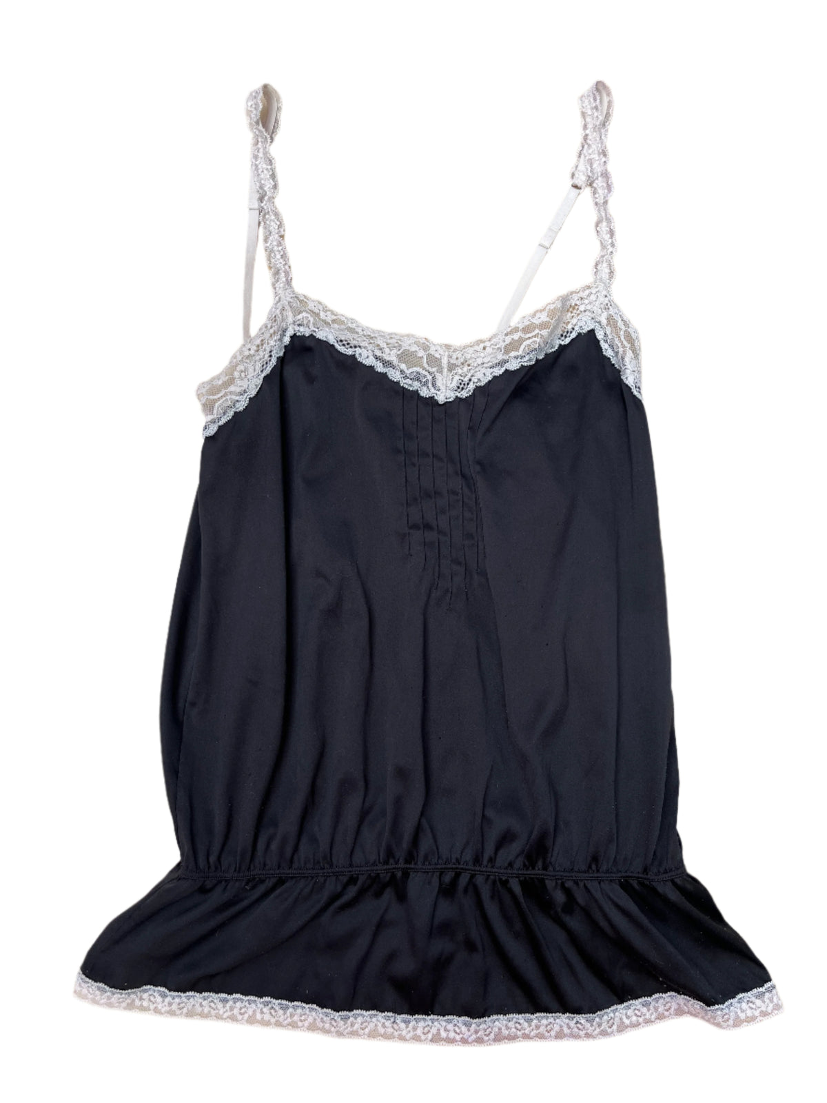 Black Aerie Lace trim cami, S