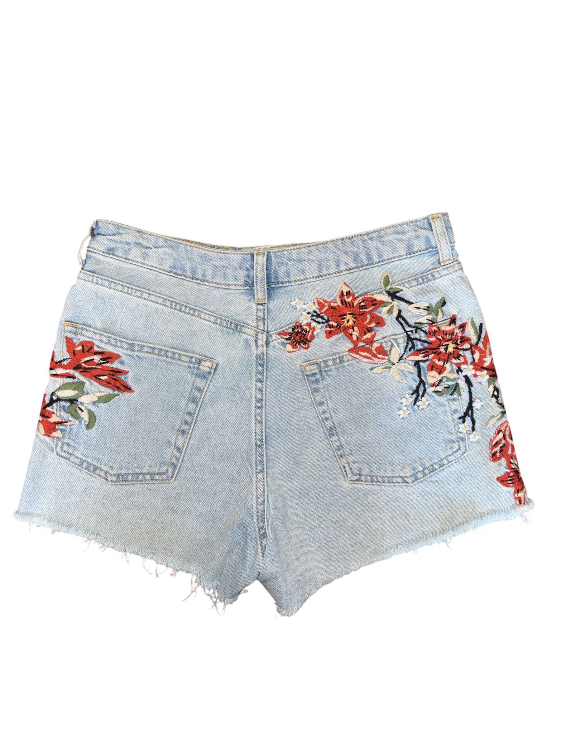 blue rust topshop jean applicate shorts, 10