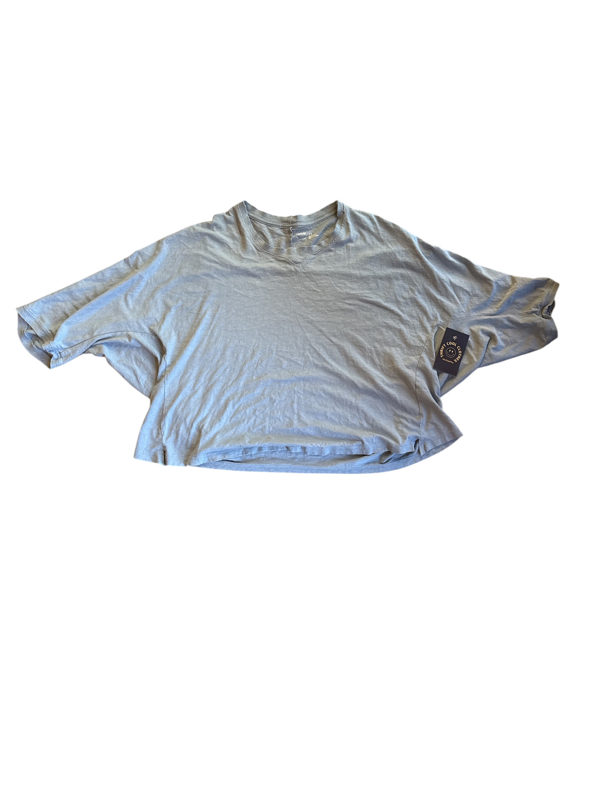blue aerie heathered v neck top, m