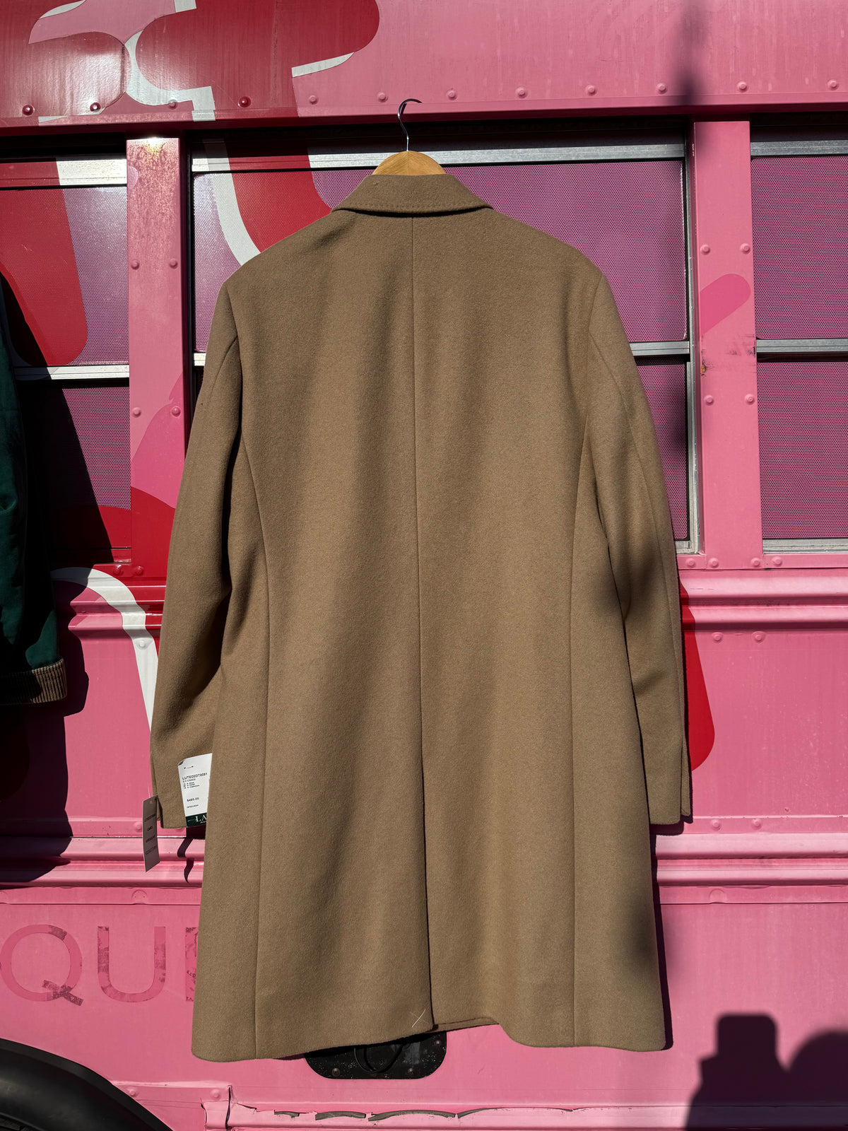 tan ralph lauren nwt italian fabric overcoat