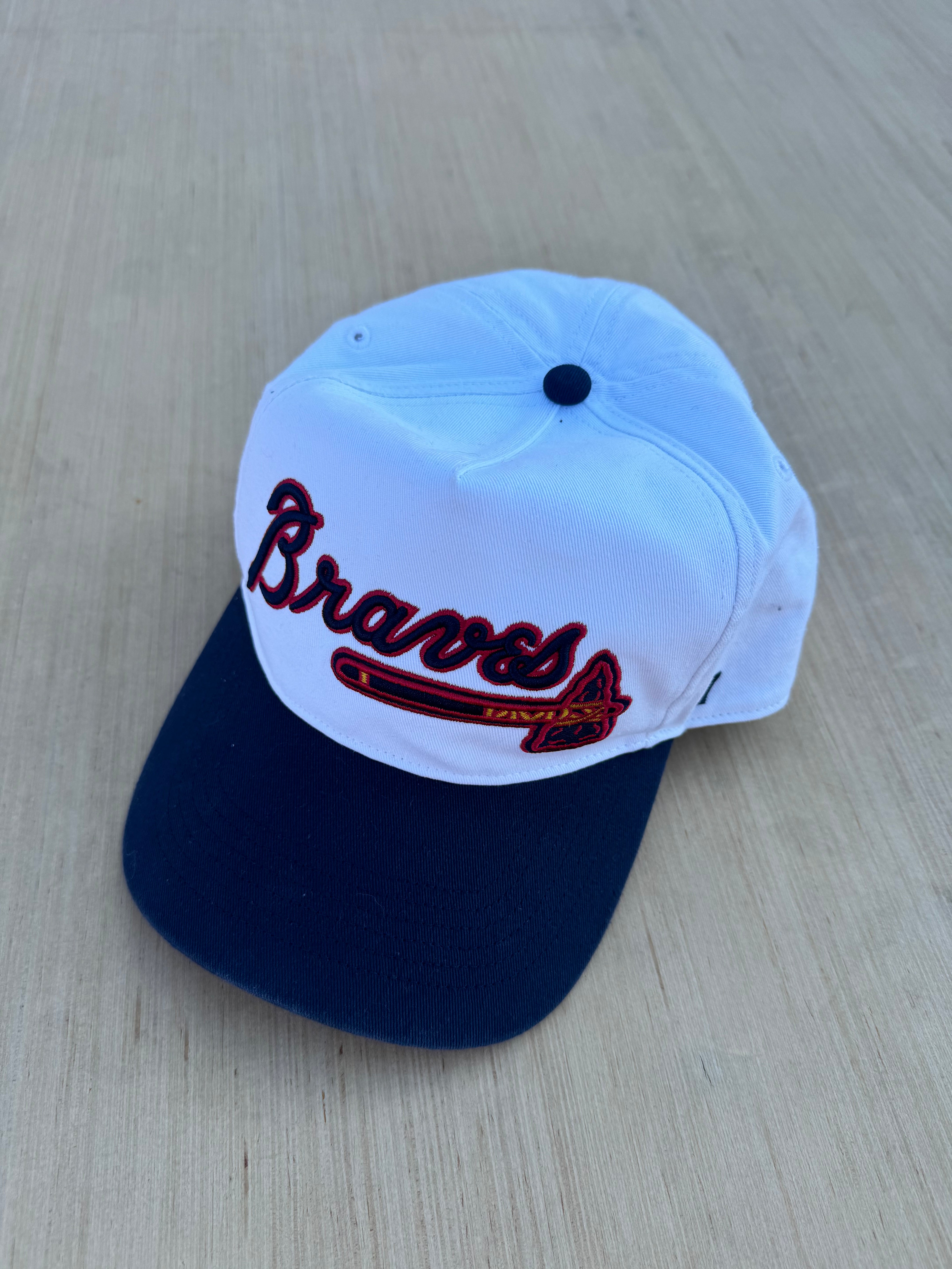 White Braves hat