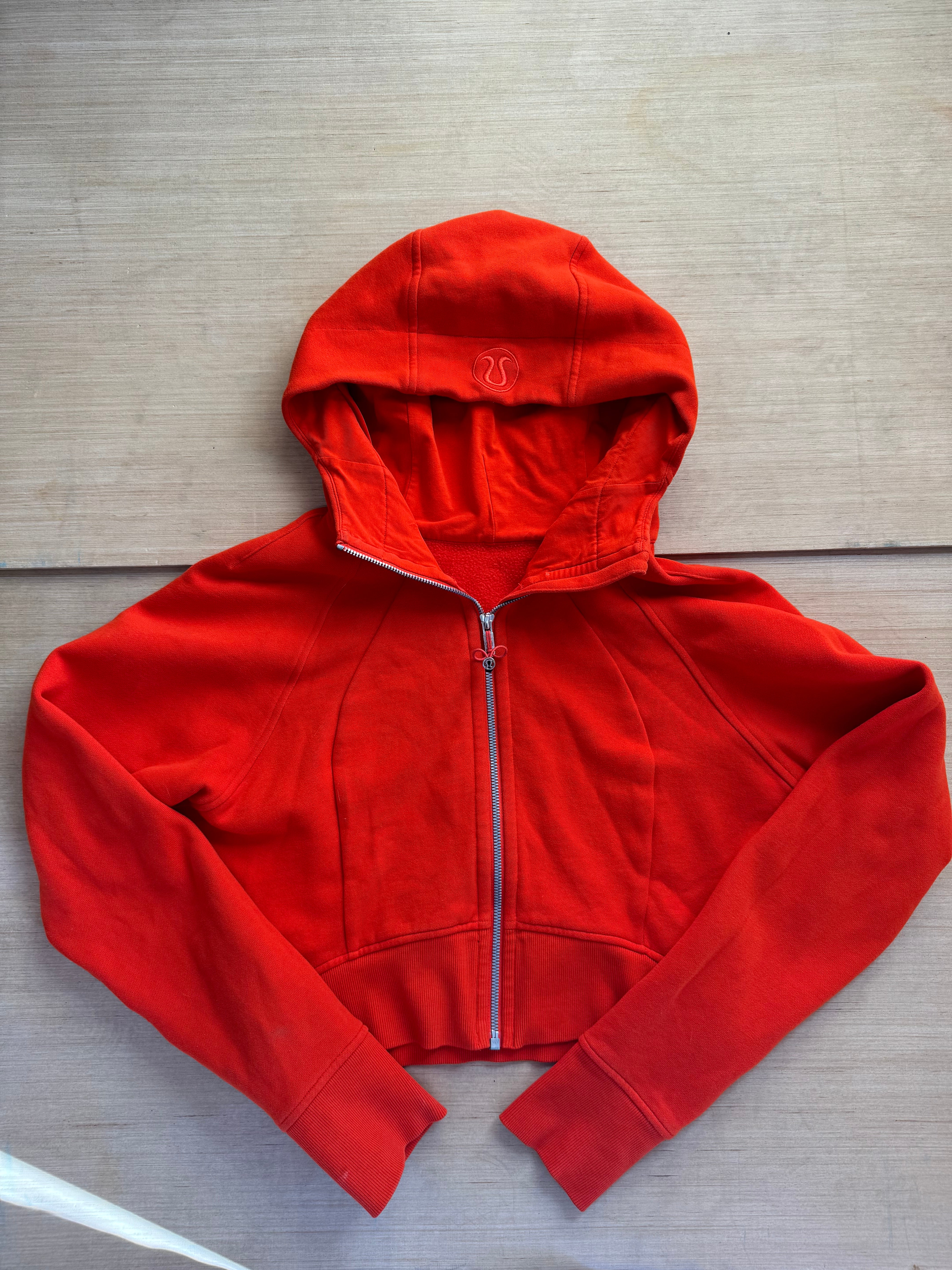 orange lululemon cropped scuba, 4
