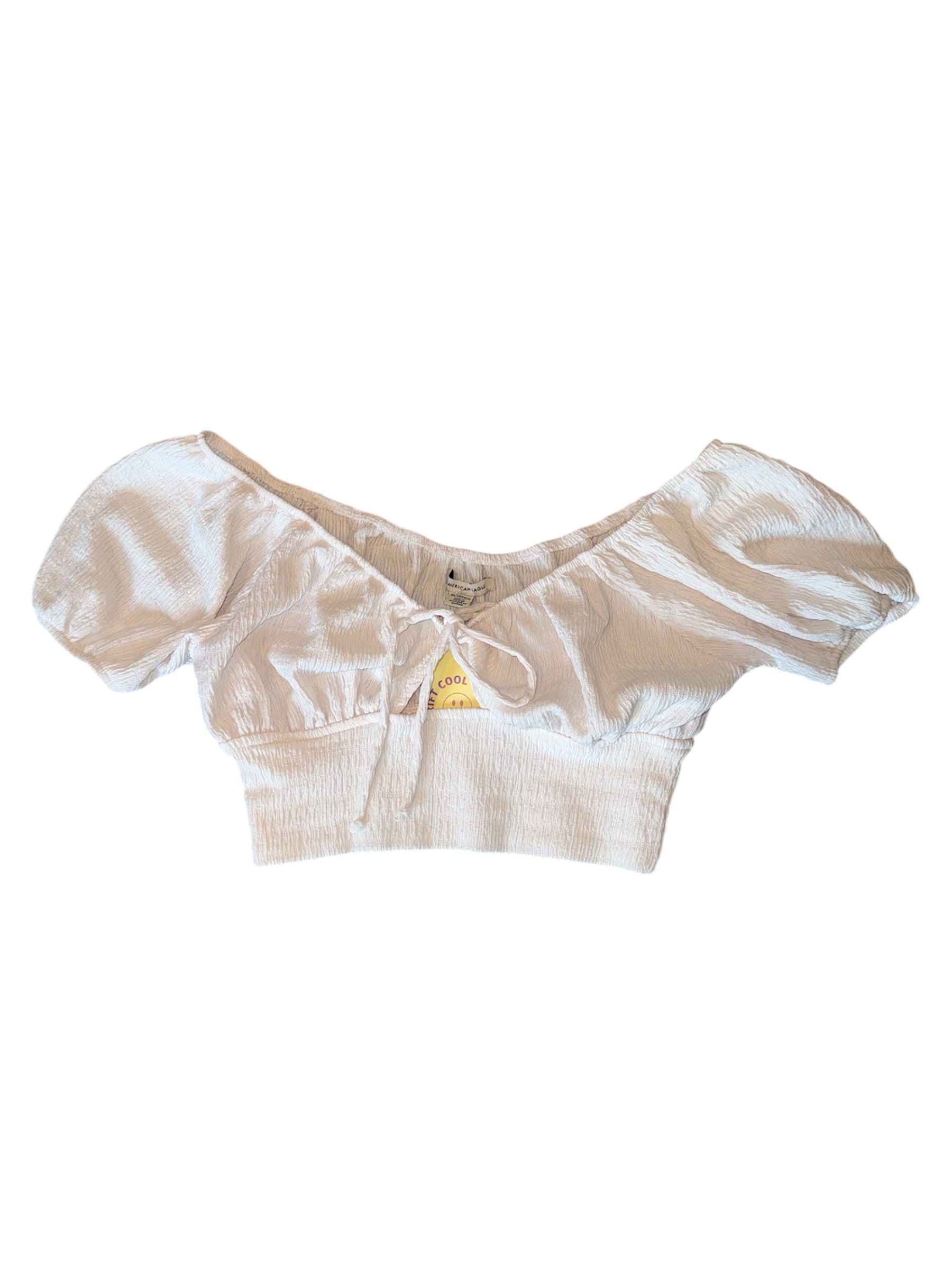 white american eagle bustier blouse top, xs