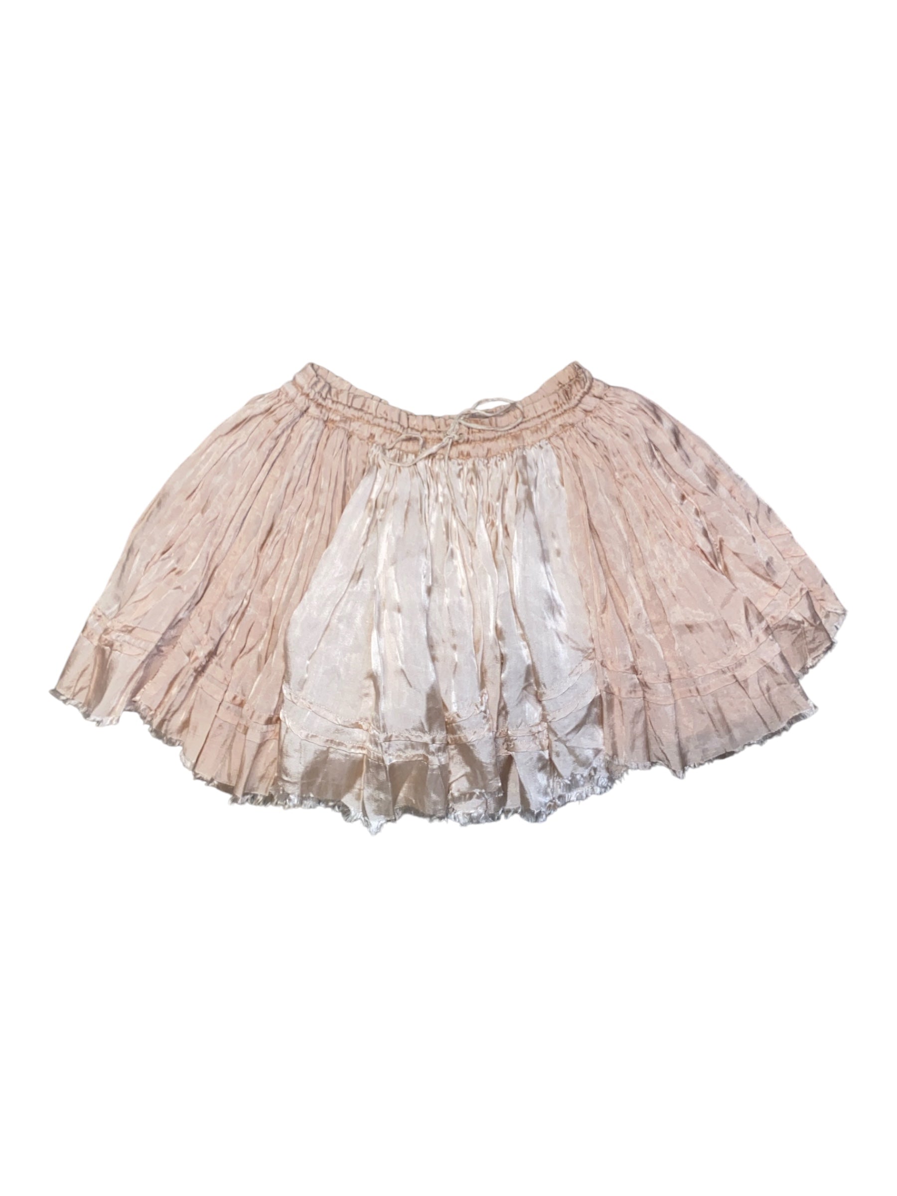 Peach Fp one Satin plisse mini skater skirt, XS