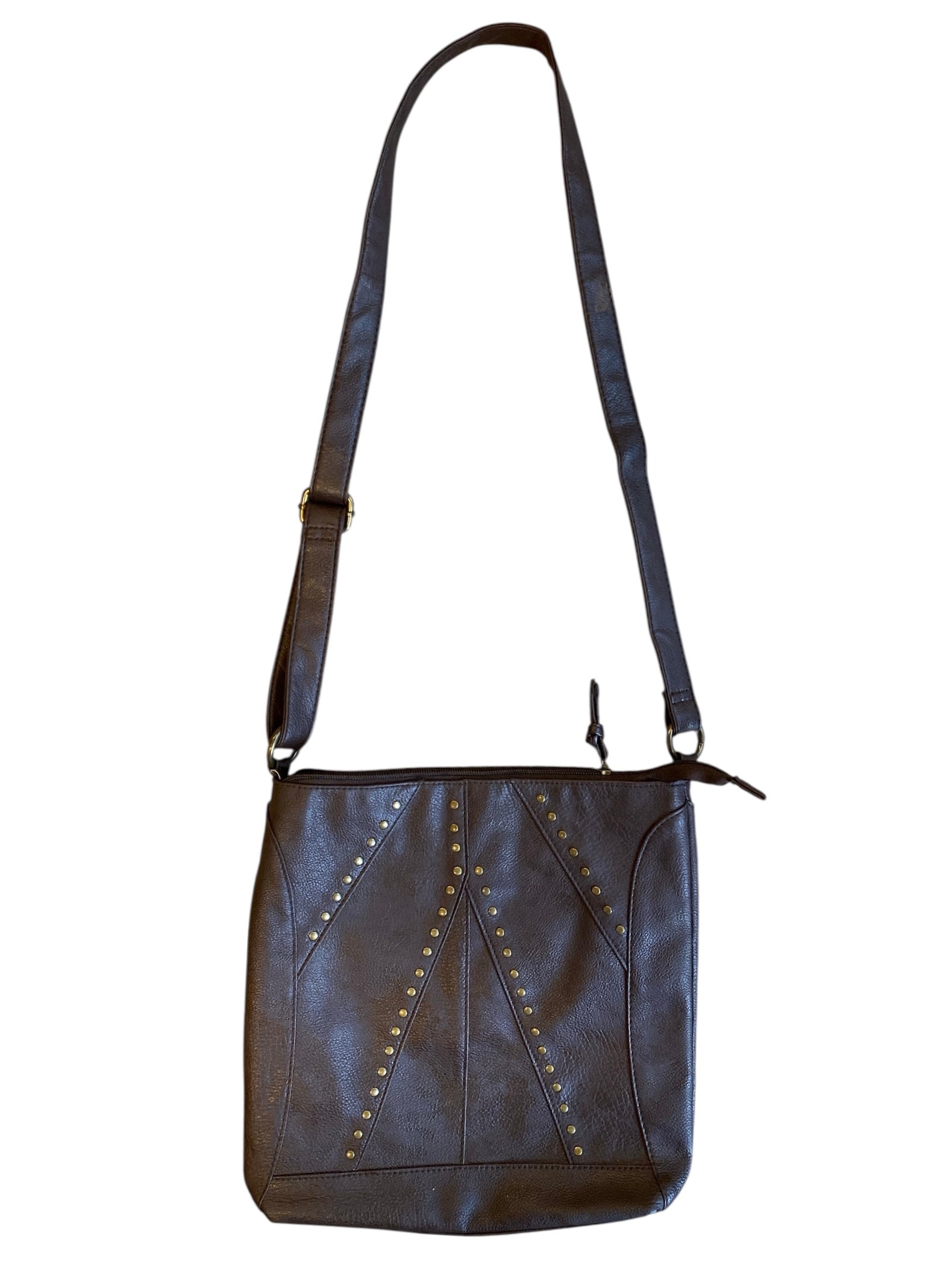 Brown Braciano Studded crossbody purse