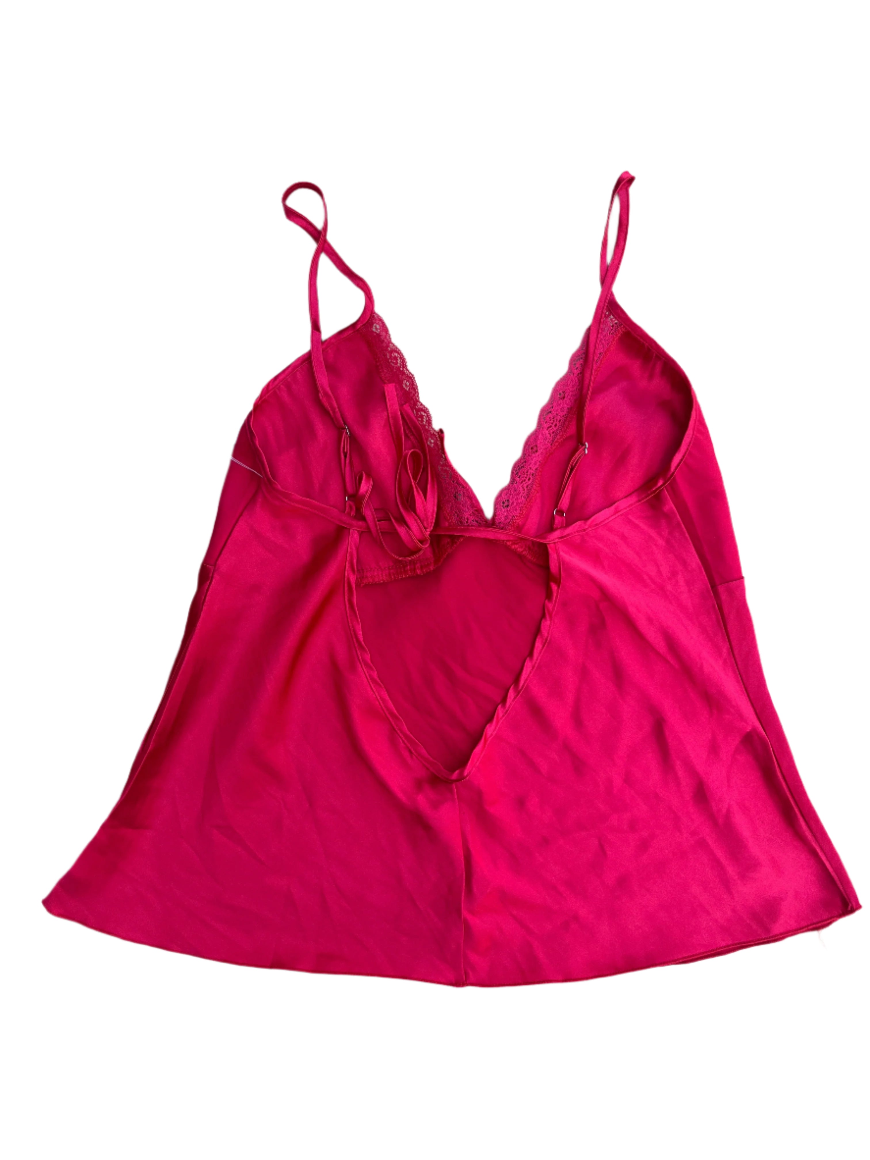 Red Lacey lingerie top, M