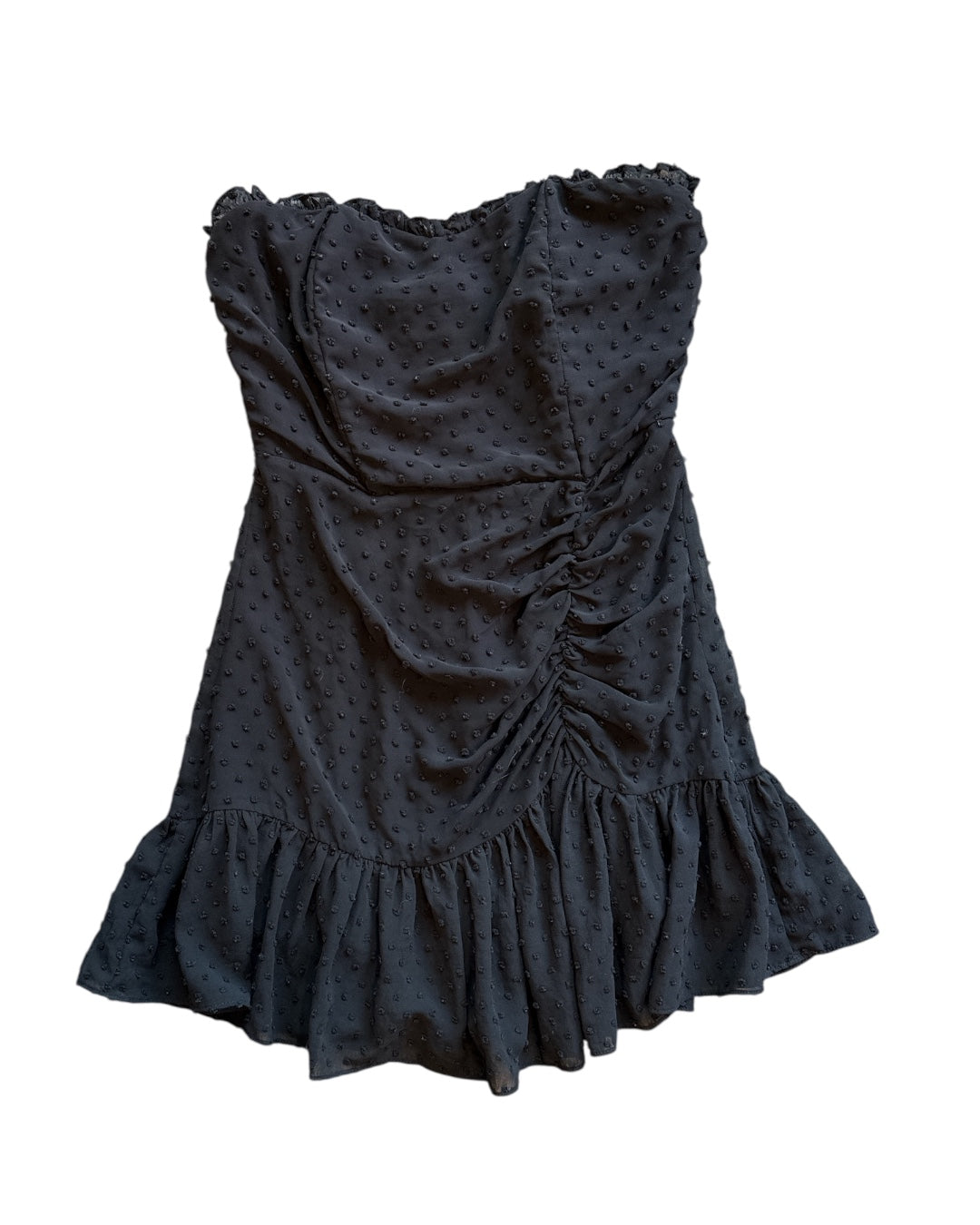 black hello molly strapless swiss dot dress, 8