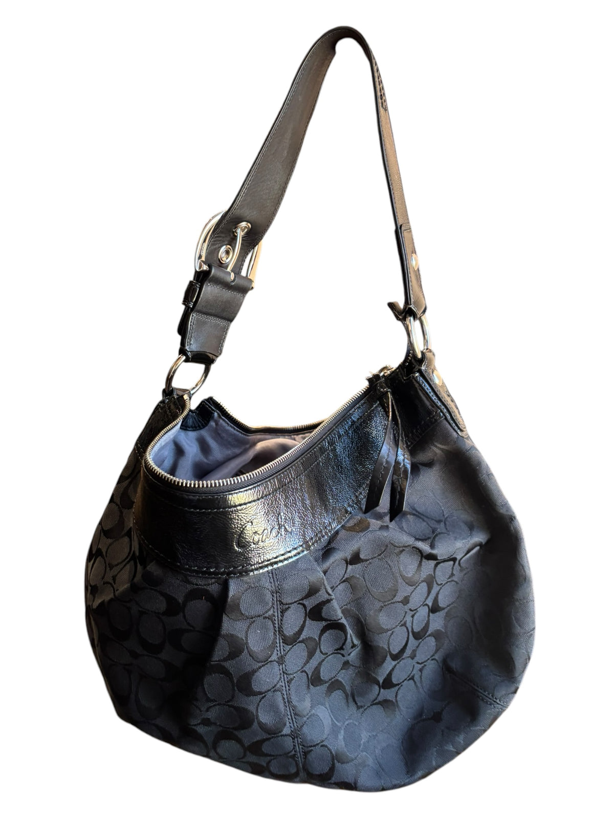 black coach monogram purse