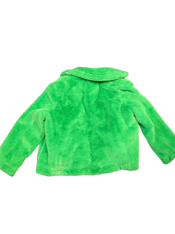 green french connection fluffy coat, XL