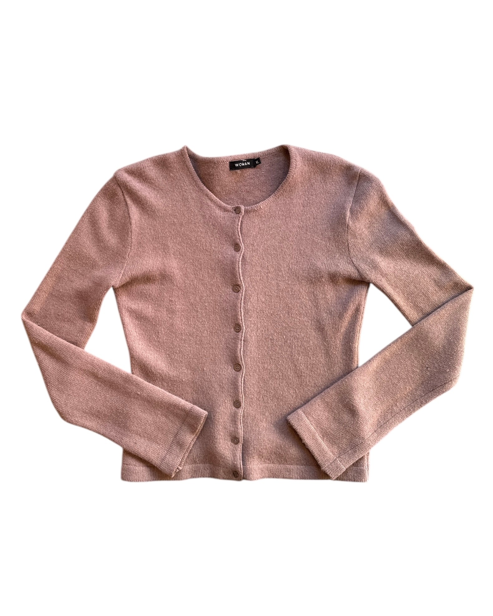 light dusty purple woman wool cardigan, XL