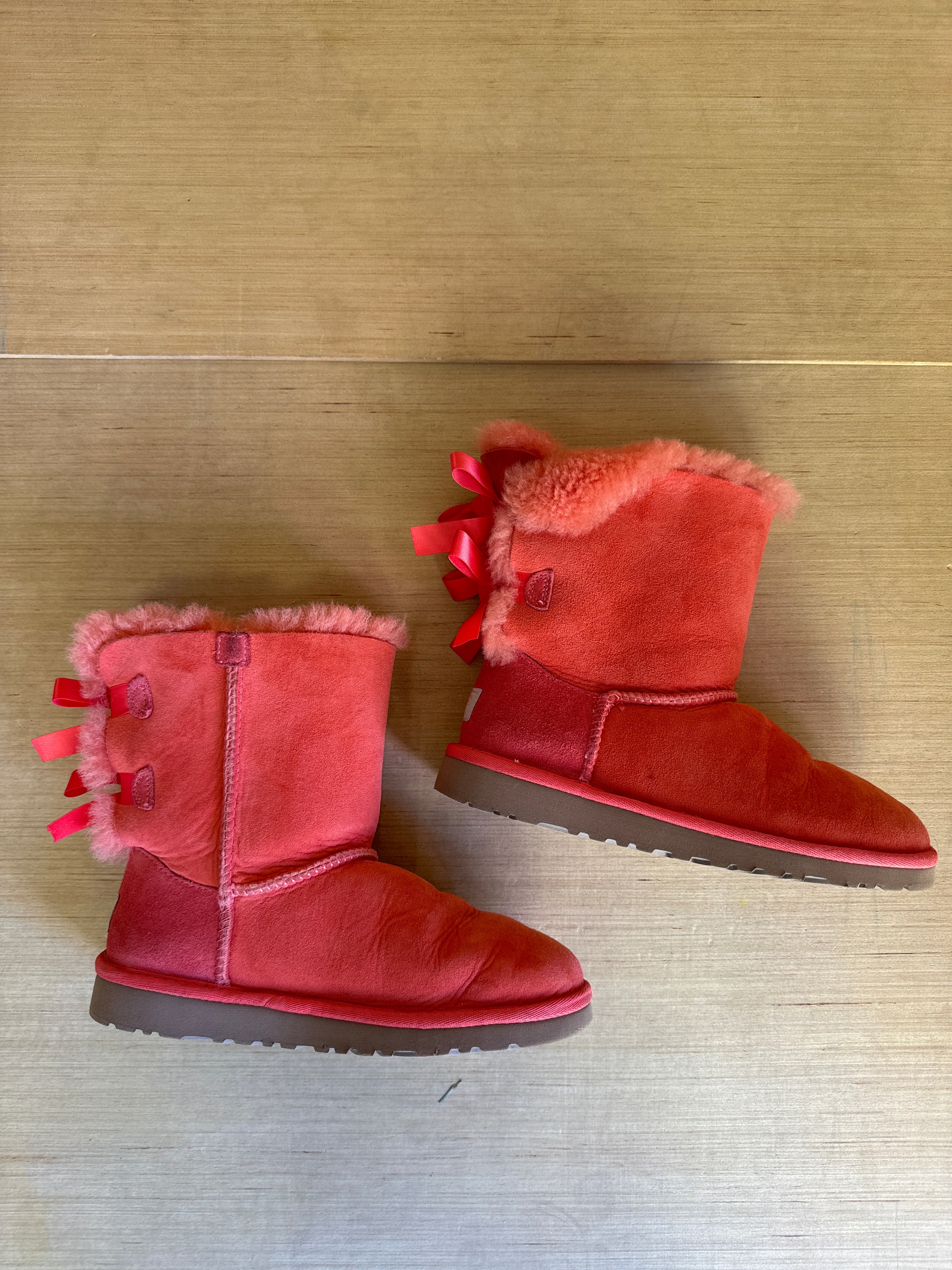 orange coral uggs bow boots, 7