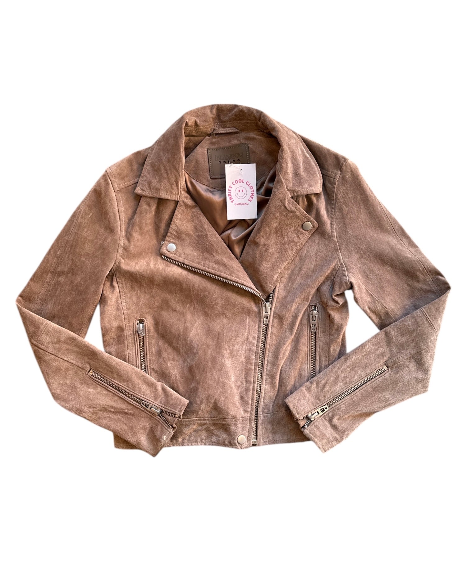 light brown blanknyc leather jacket, s