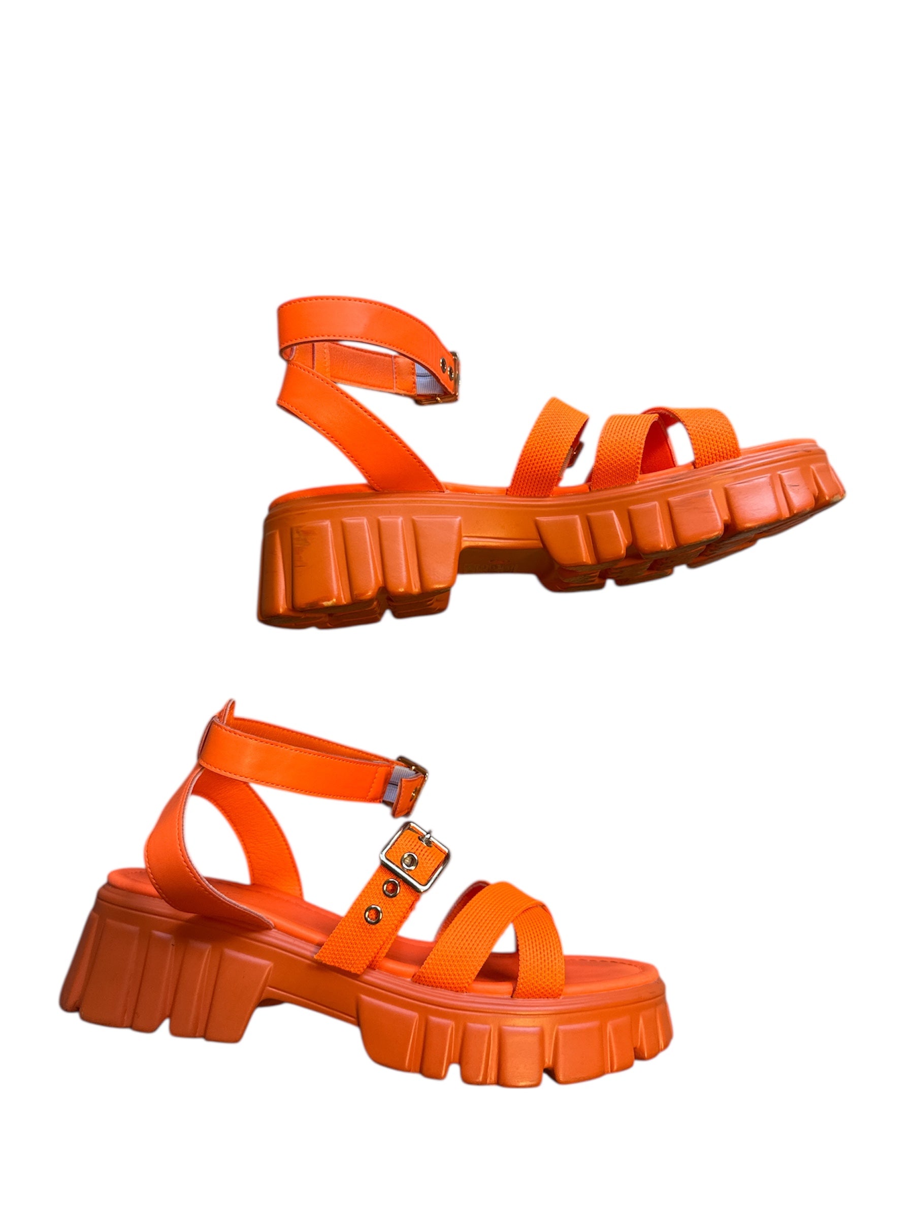orange cuccoo sandals, 40