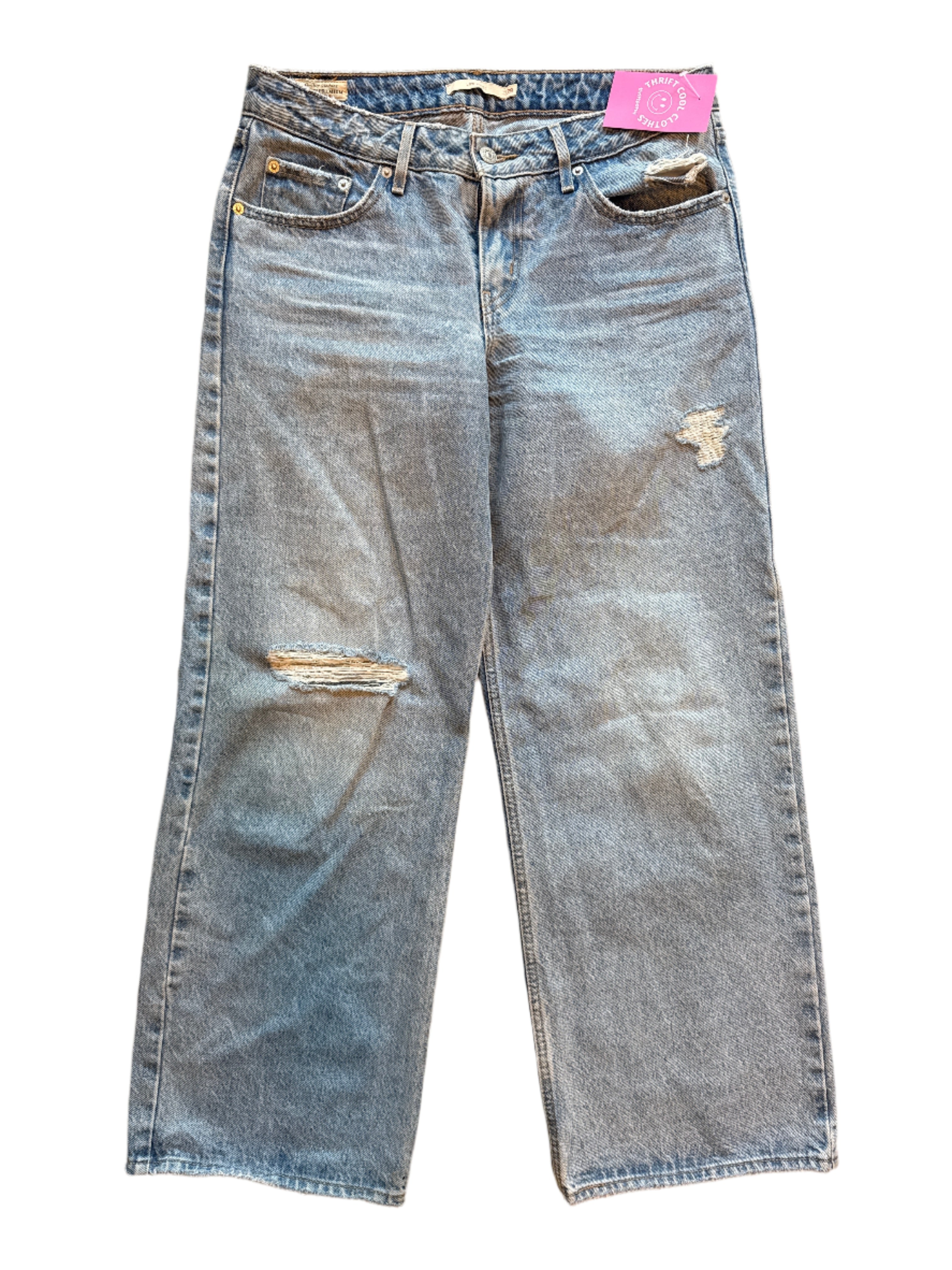 blue levis low loose jeans, 29