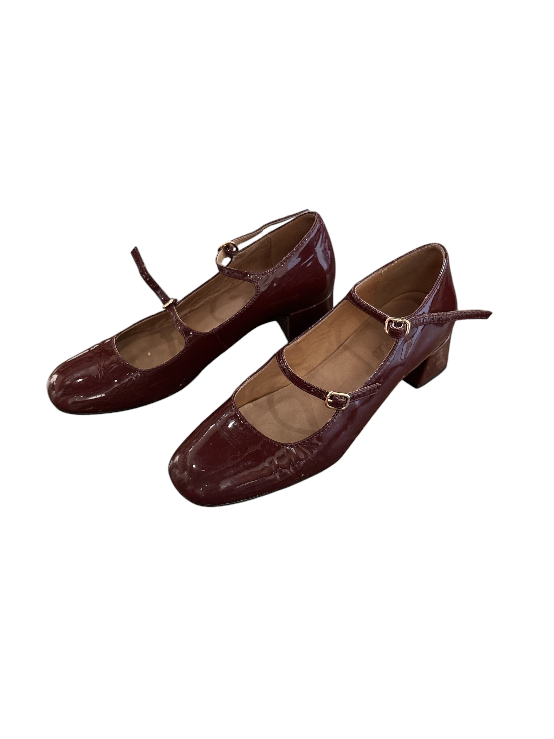red brown madewell double strap mary janes, 7