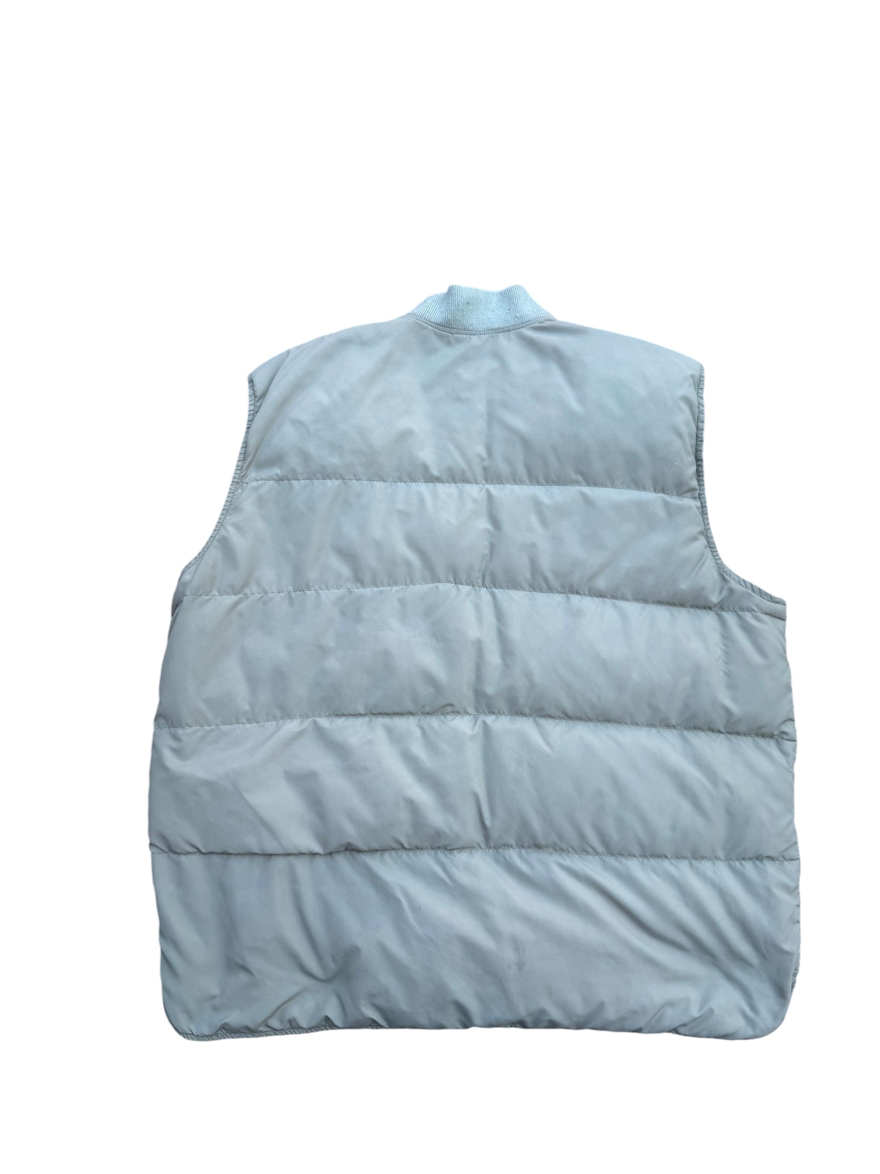 tan eddie bauer puffer vest, xl