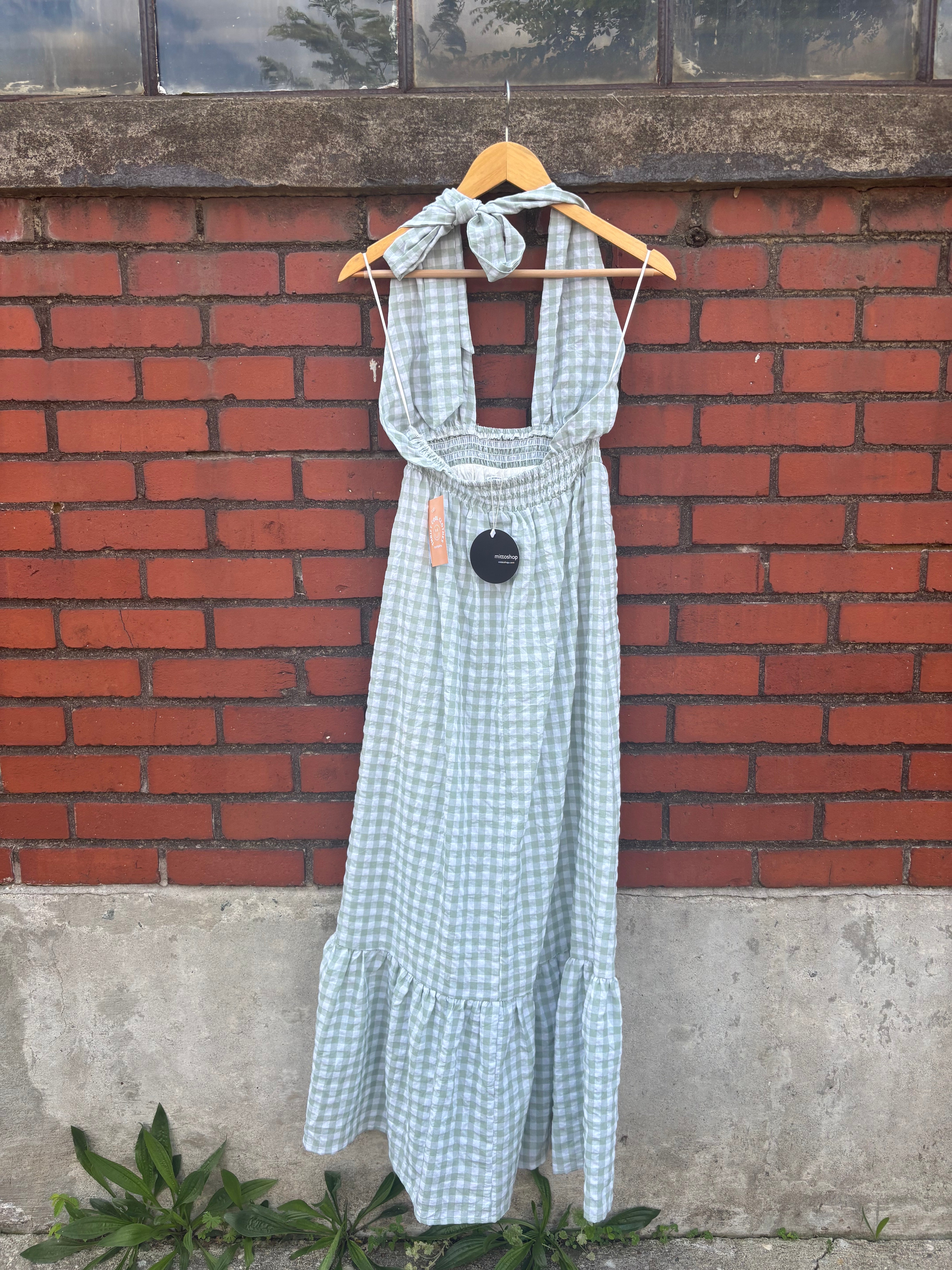 Green Mittoshop Nwt halter gingham, S