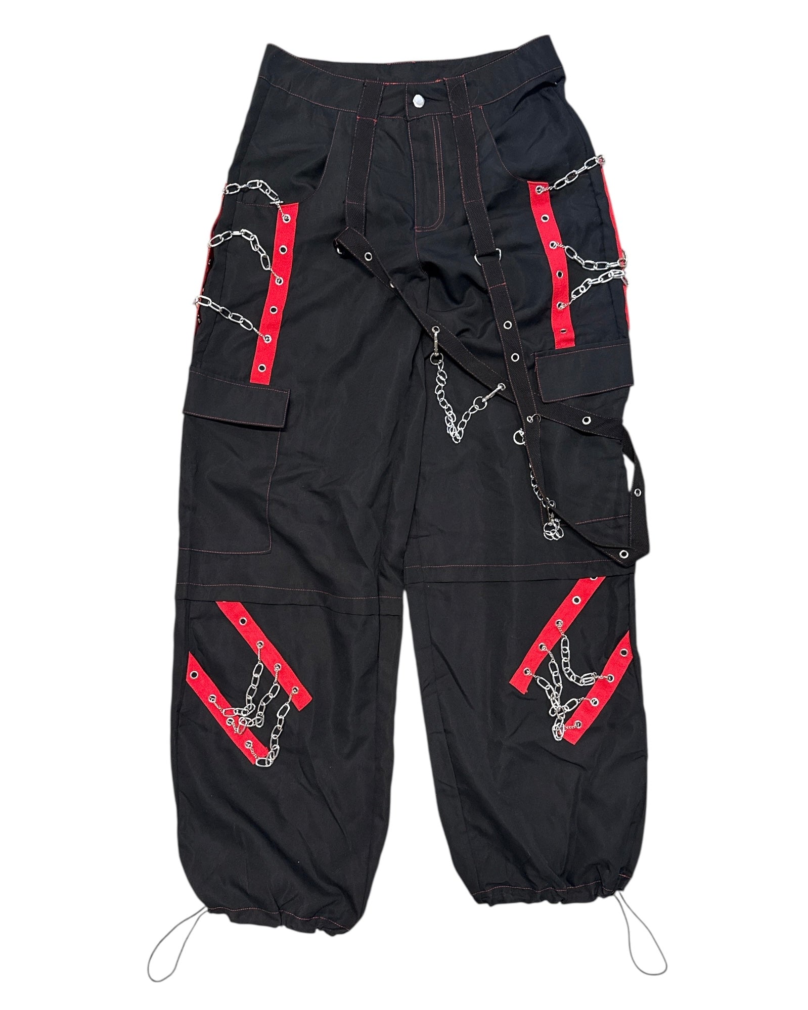 black red alt chain pants, s