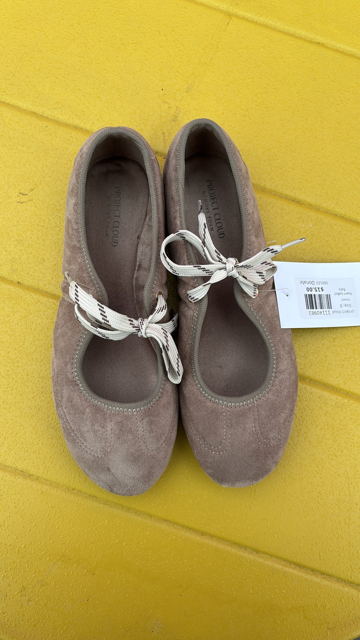 brown project cloud foam ballet flats, 8
