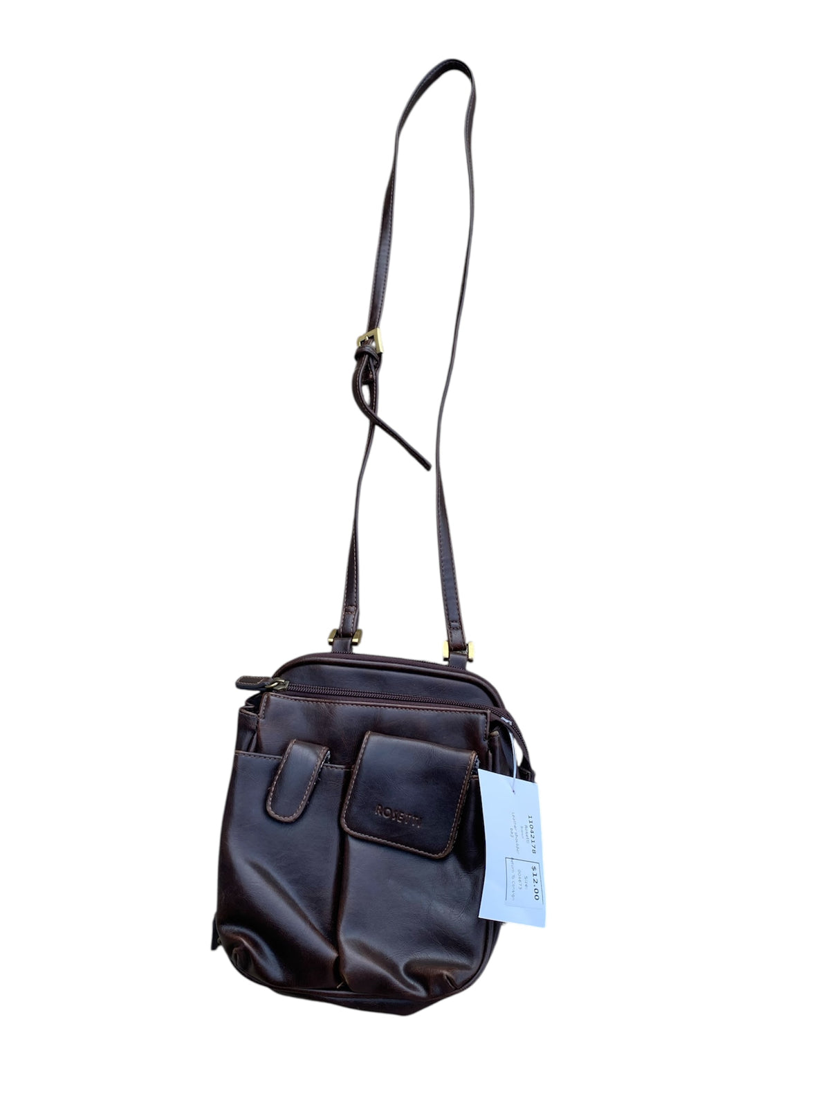 Brown Rosetti Leather shoulder bag