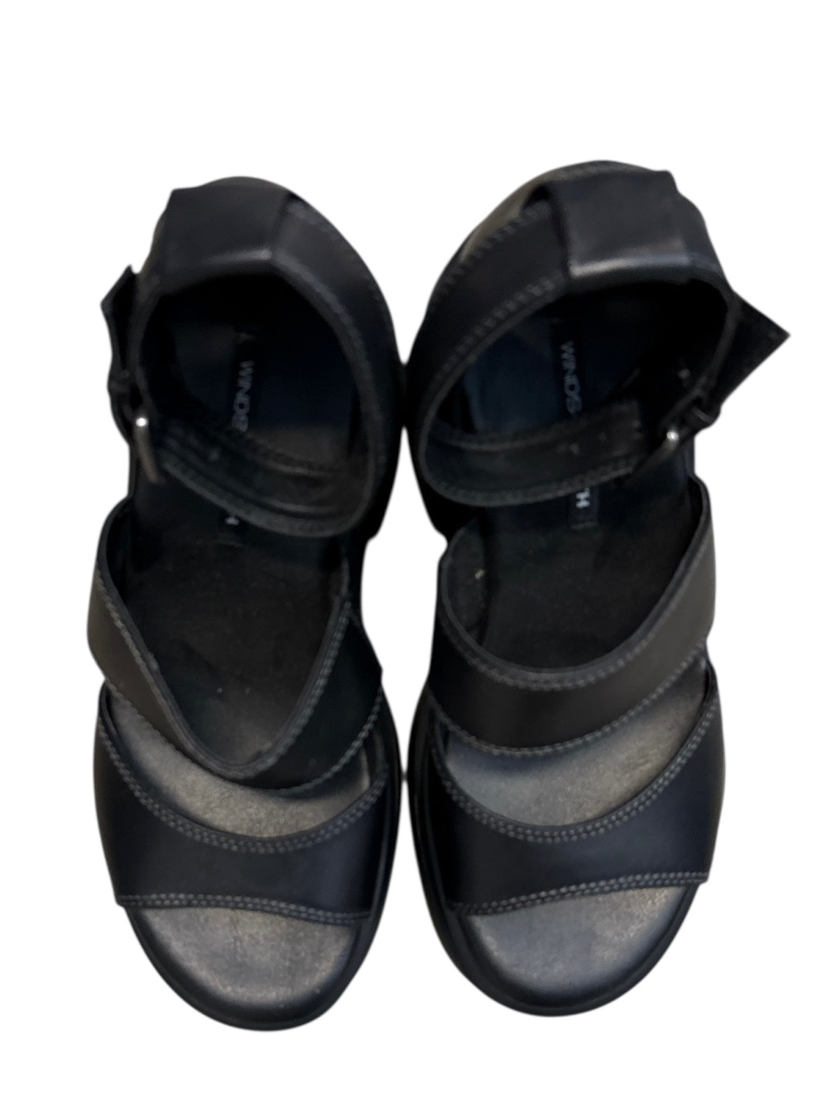 black windsor smith strappy platform sandals, 6