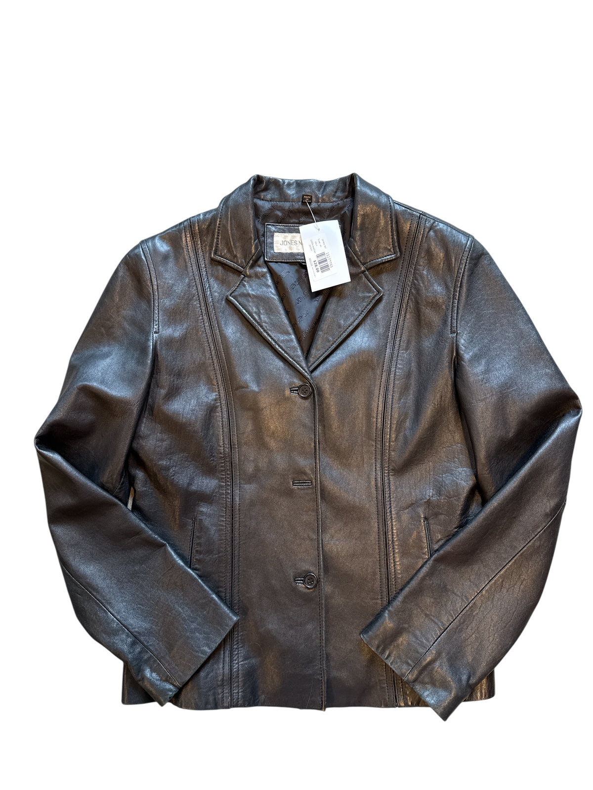 black jones NY 100% leather jacket, m