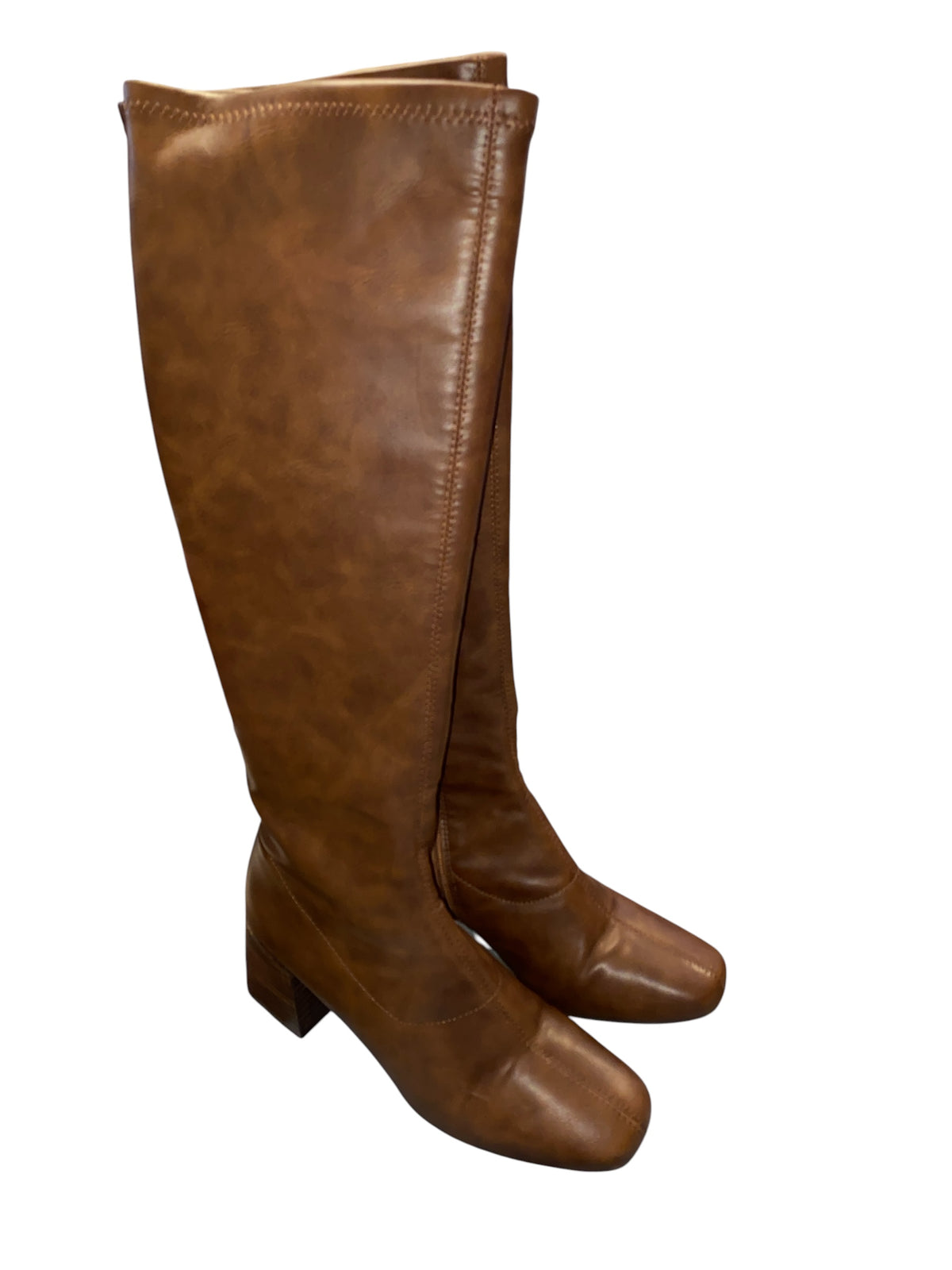 brown silent d tall heeled boots, 37 (fits like 6.5-7)