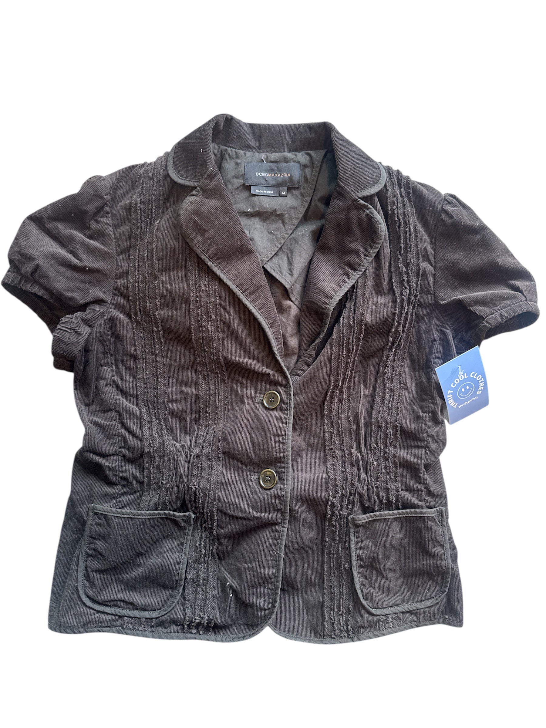 brown Bcbgmaxazria ss blazer top, m