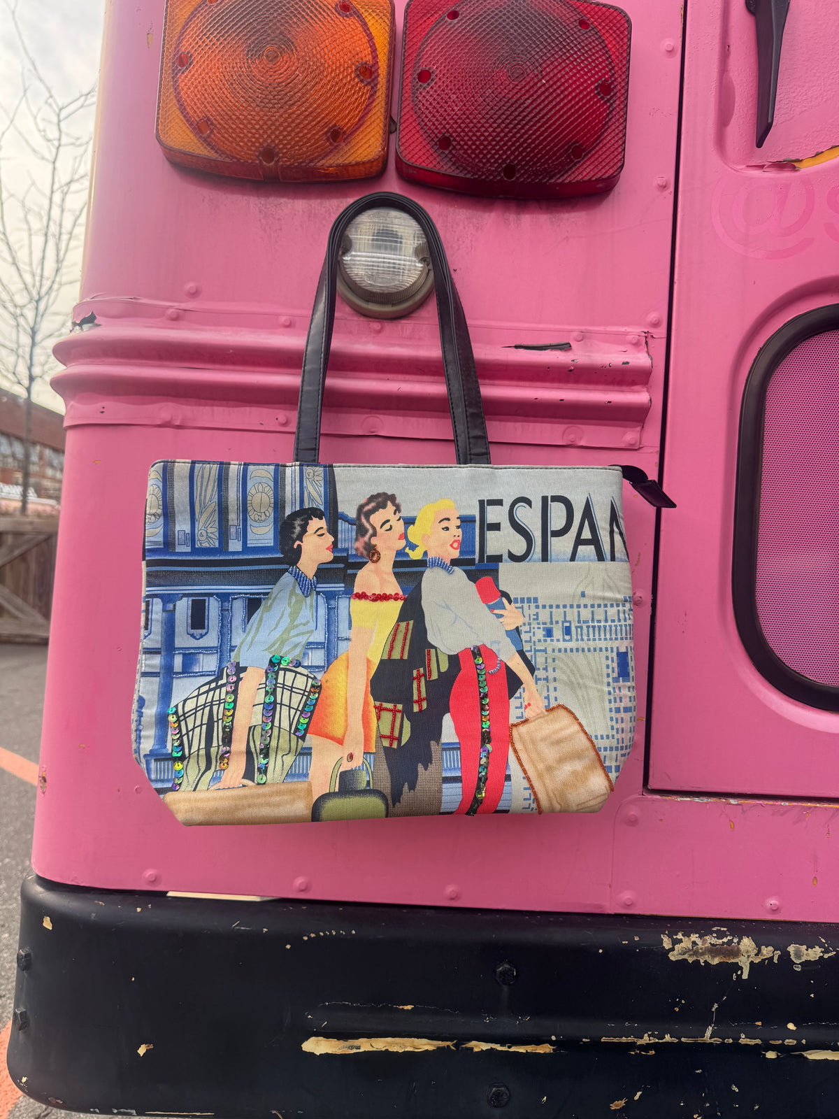 blue multi espana girlies bag