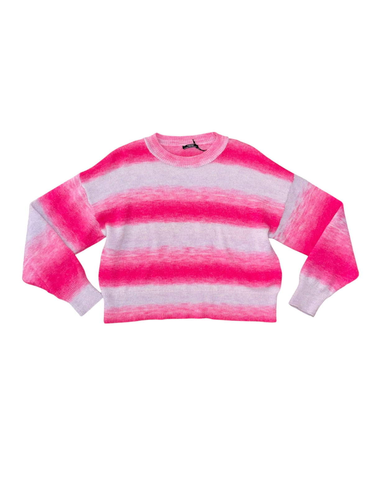 pink blue parfois ombre stripe sweater, m