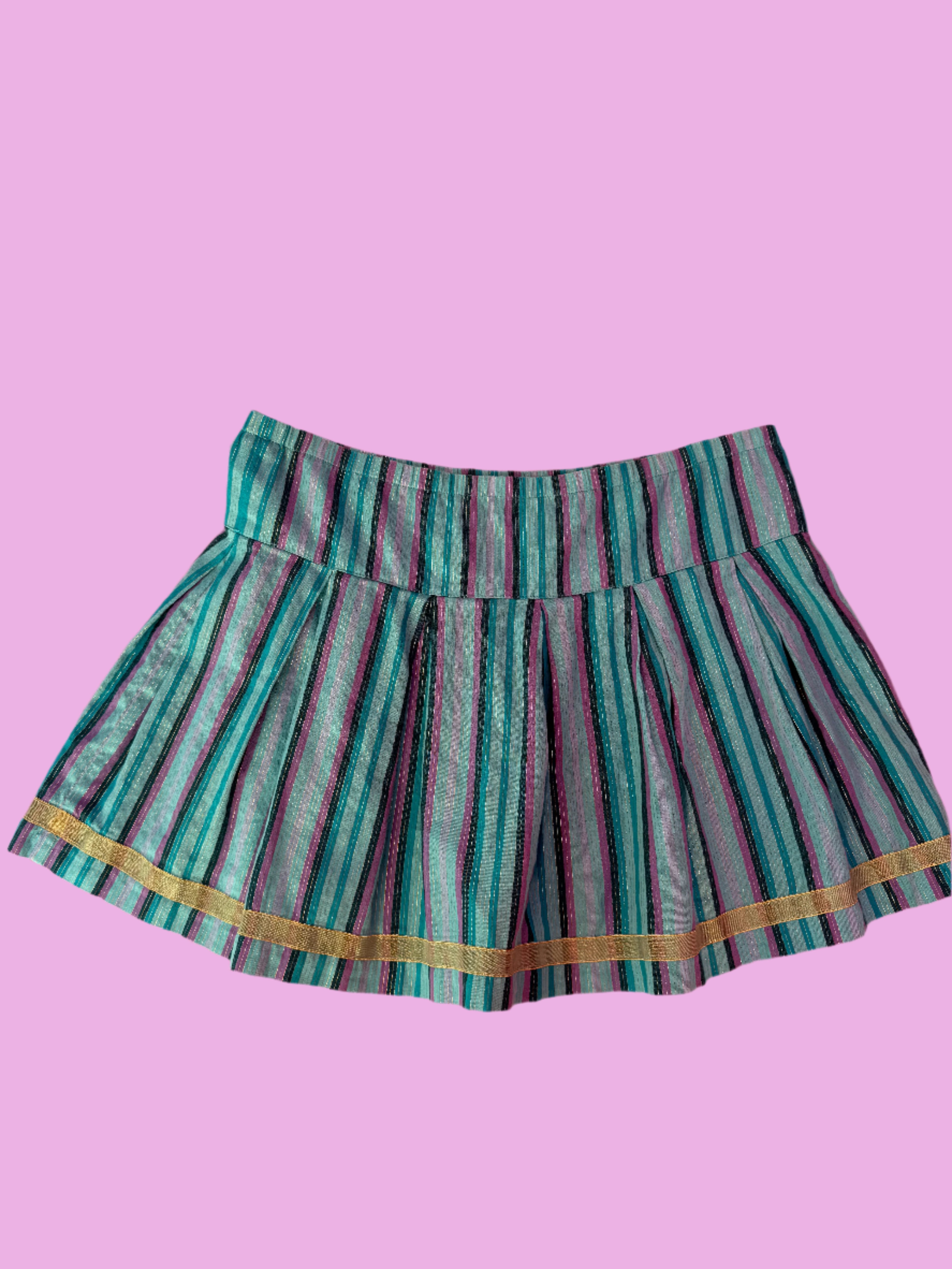 blue old navy striped metallic mini, s (fits like a M)