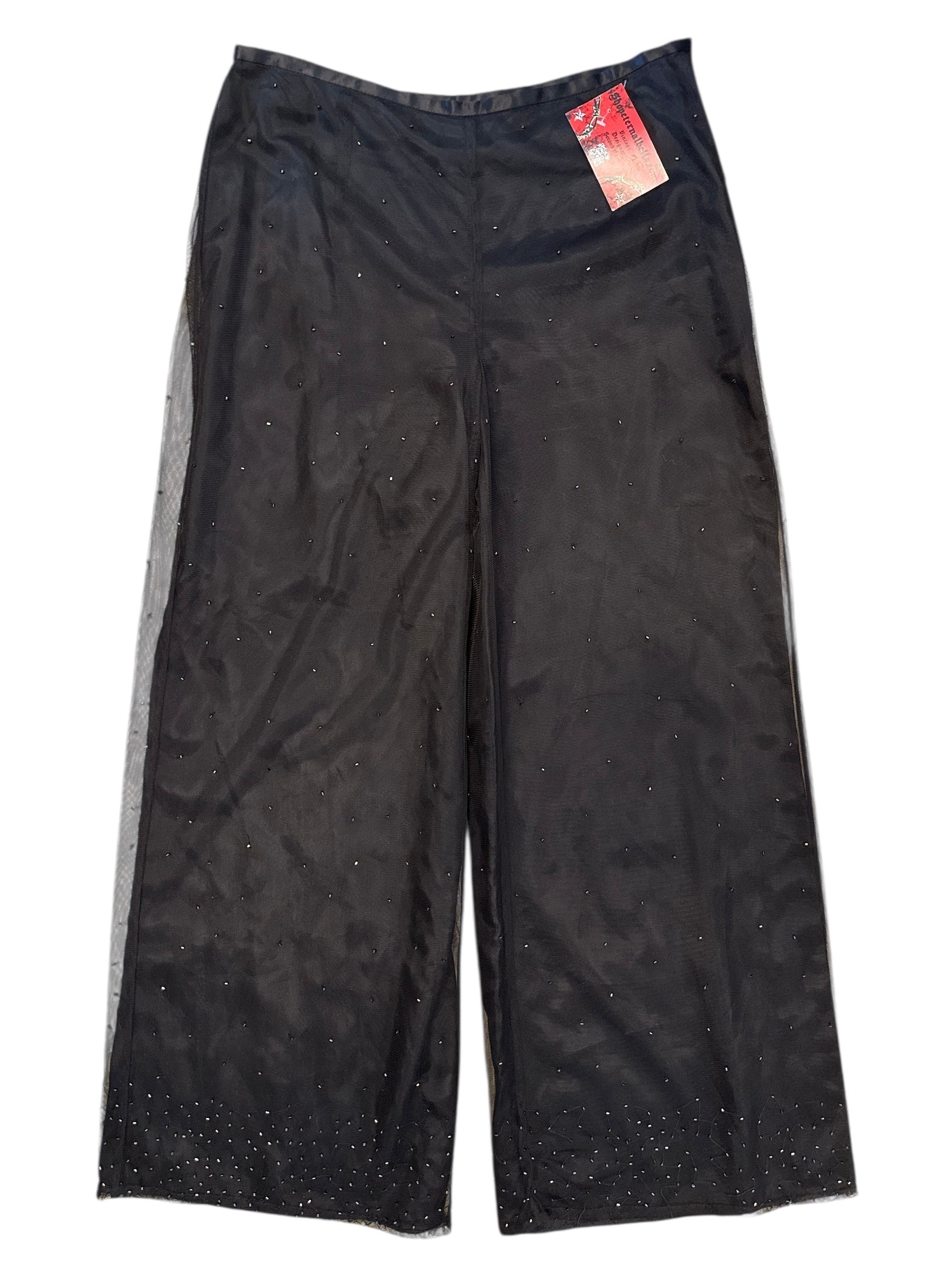 Black Ann taylor Sequin mesh pants, 10