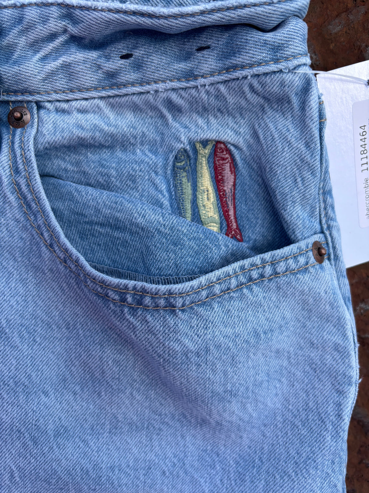 light wash abercrombie hi rise wide leg jeans, 32s