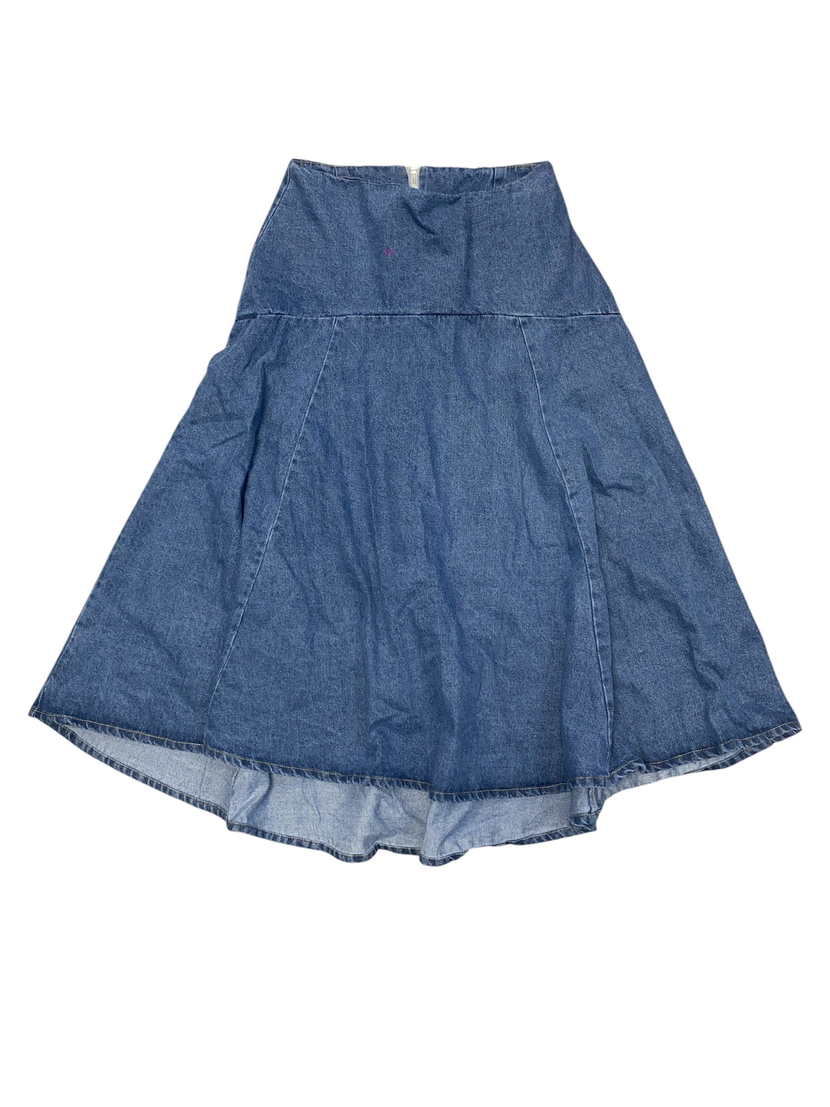 blue Flared denim skirt, L